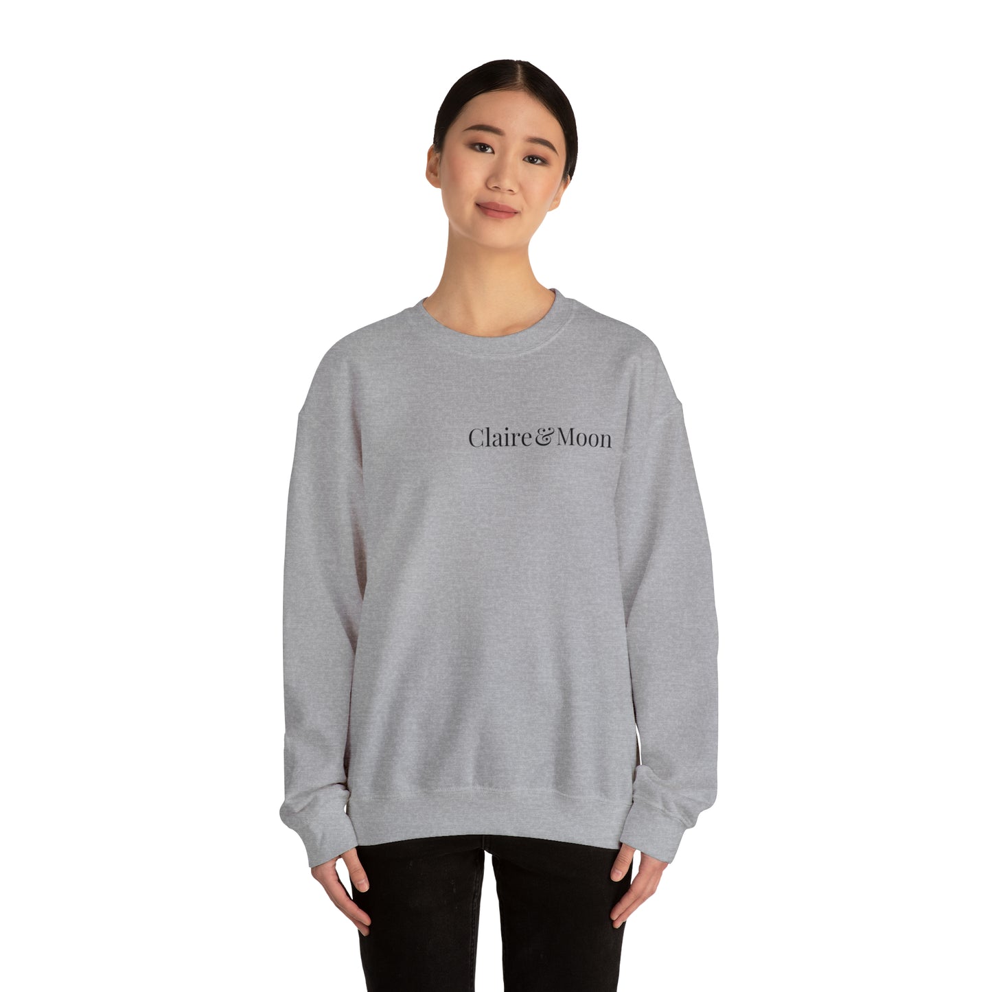 Claireandmoon Black Logo Unisex Heavy Blend™ Crewneck Sweatshirt