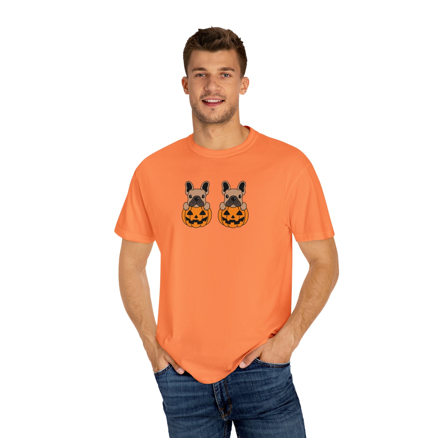 Doggie Pumpkins Unisex Garment-Dyed T-shirt