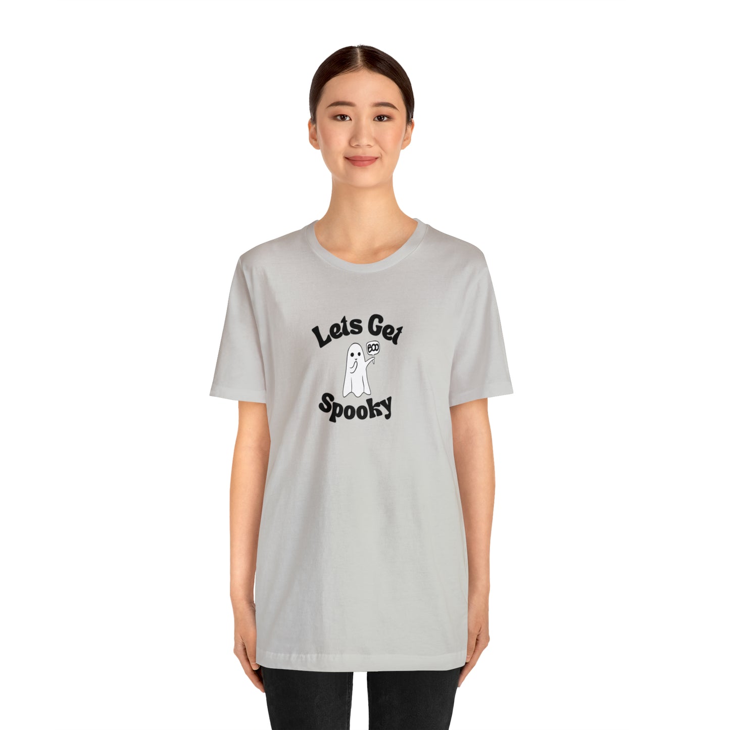 Let’s Get Spooky Ghost Unisex Jersey Short Sleeve Tee
