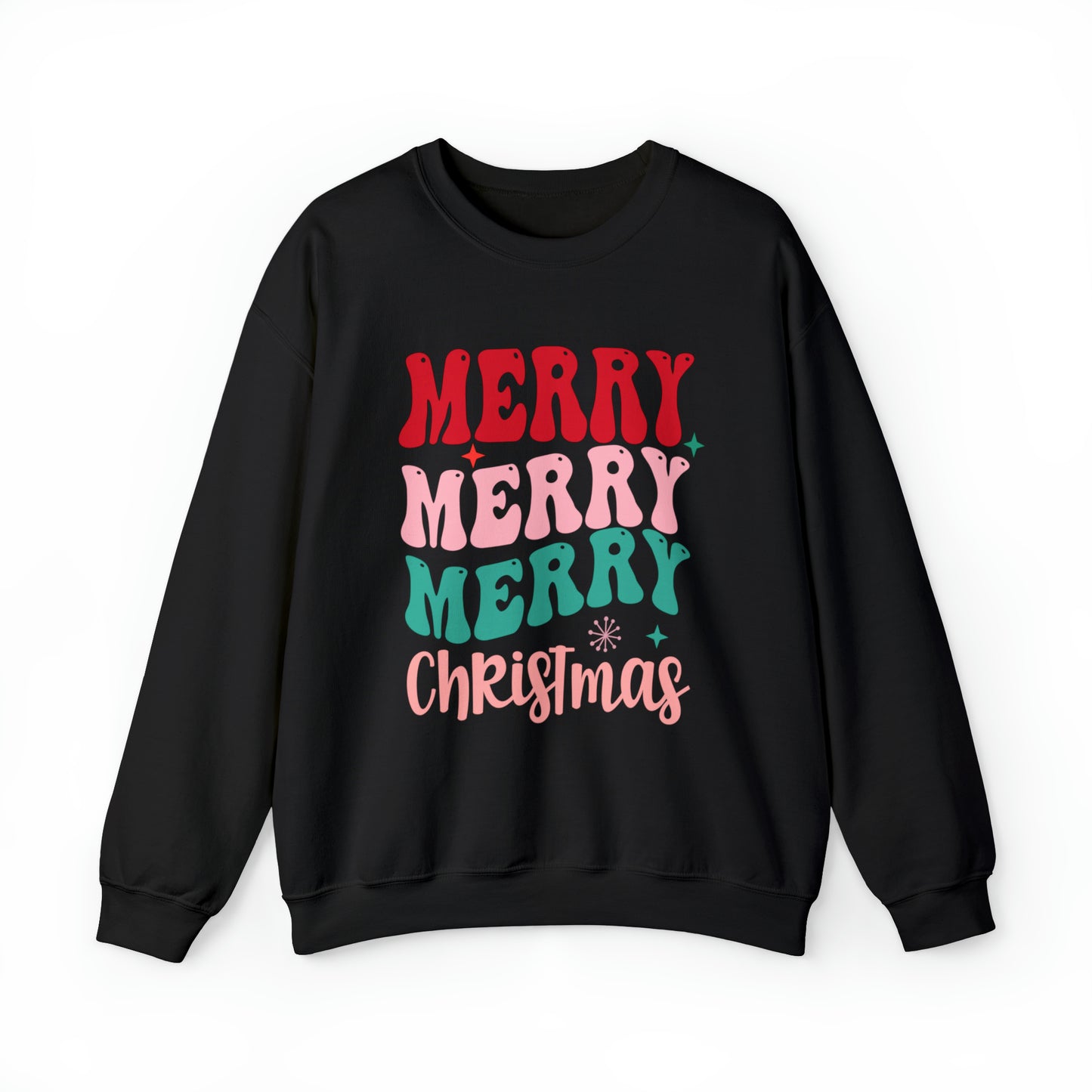 Merry Merry Merry Christmas Unisex Heavy BlendCrewneck Sweatshirt
