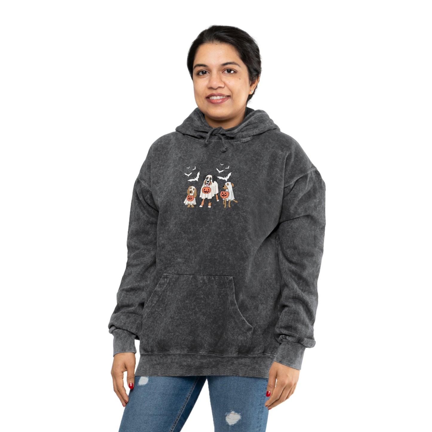 Dog Ghosts Unisex Mineral Wash Hoodie