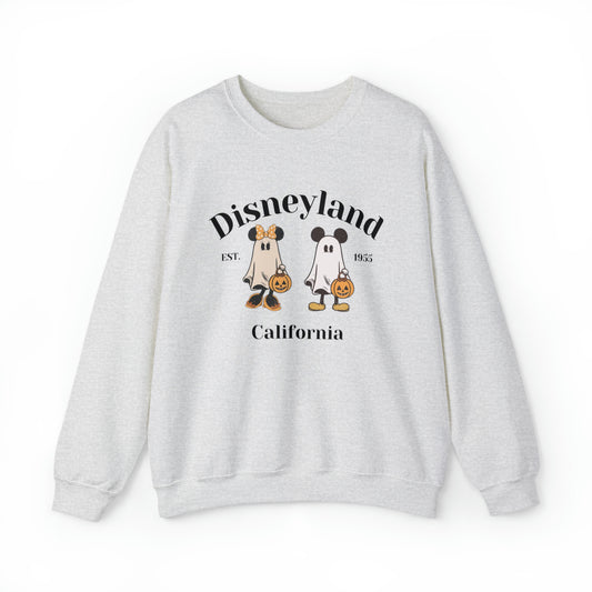 Disneyland Mickey And Minnie Ghost Unisex Heavy Blend Crewneck Sweatshirt