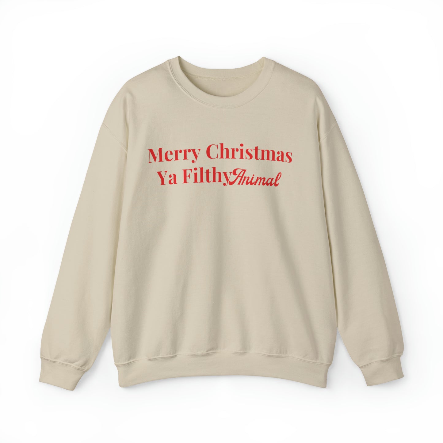 Merry Christmas Ya Filthy Animal Unisex Heavy Blend Crewneck Sweatshirt