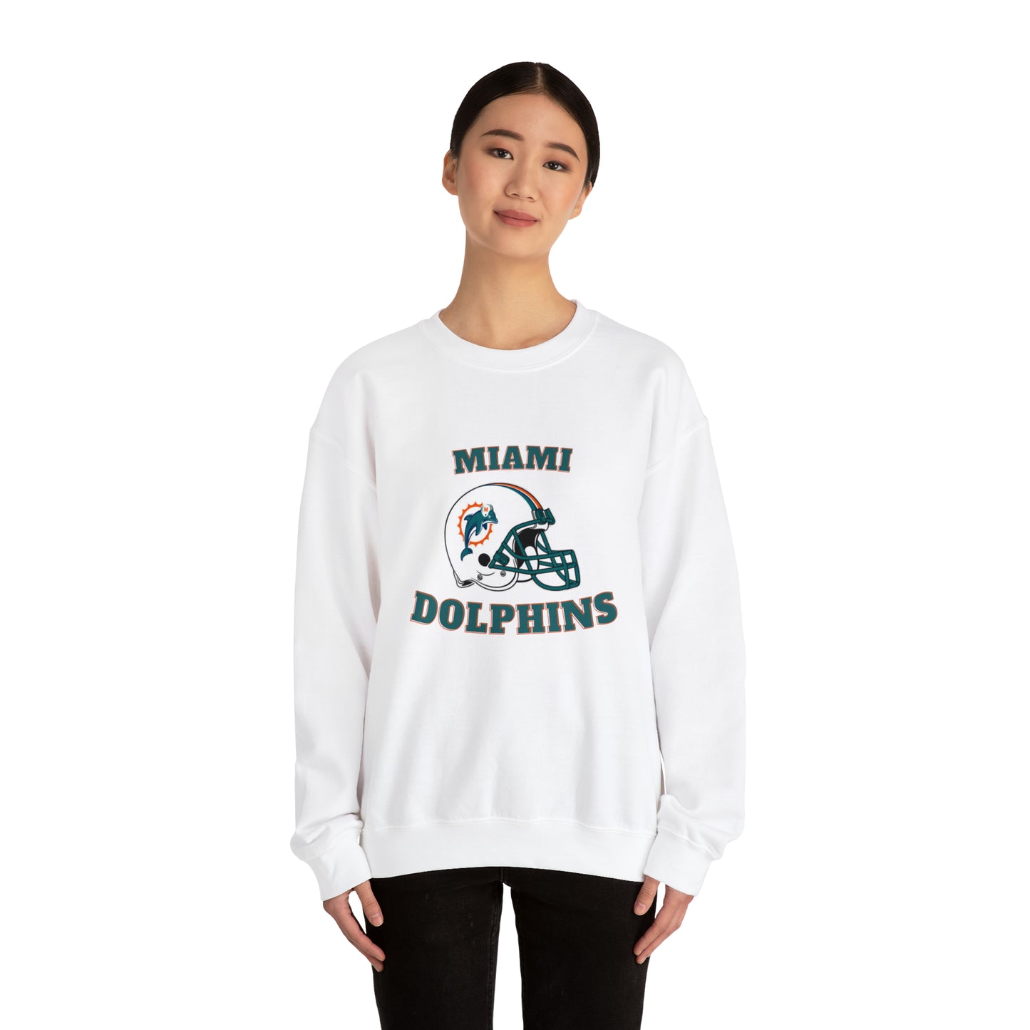 Miami Dolphins Unisex Heavy Blend Crewneck Sweatshirt
