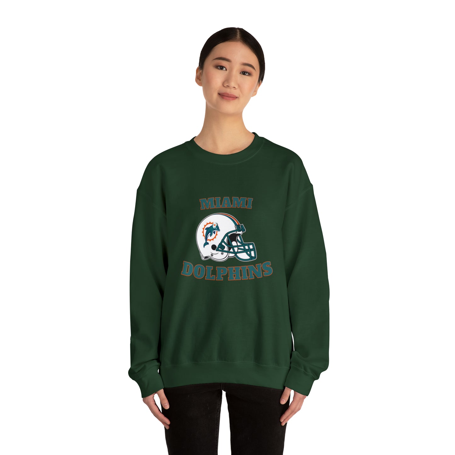 Miami Dolphins Unisex Heavy Blend Crewneck Sweatshirt