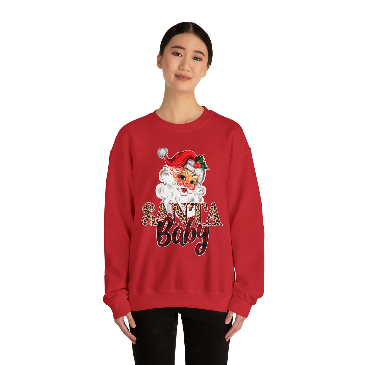 Santa Baby Vintage Santa Unisex Heavy Blend Crewneck Sweatshirt