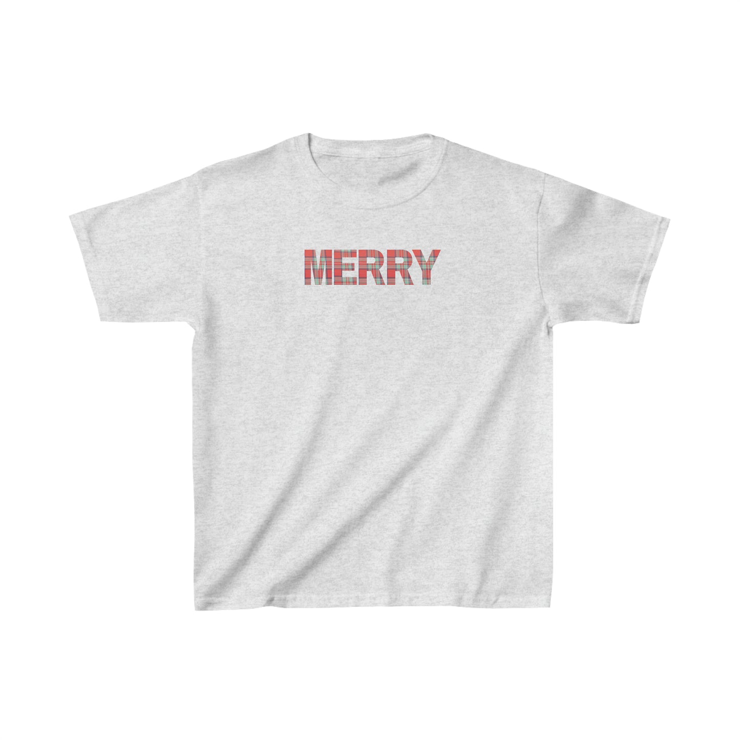 Merry Plaid Kids Heavy Cotton Tee