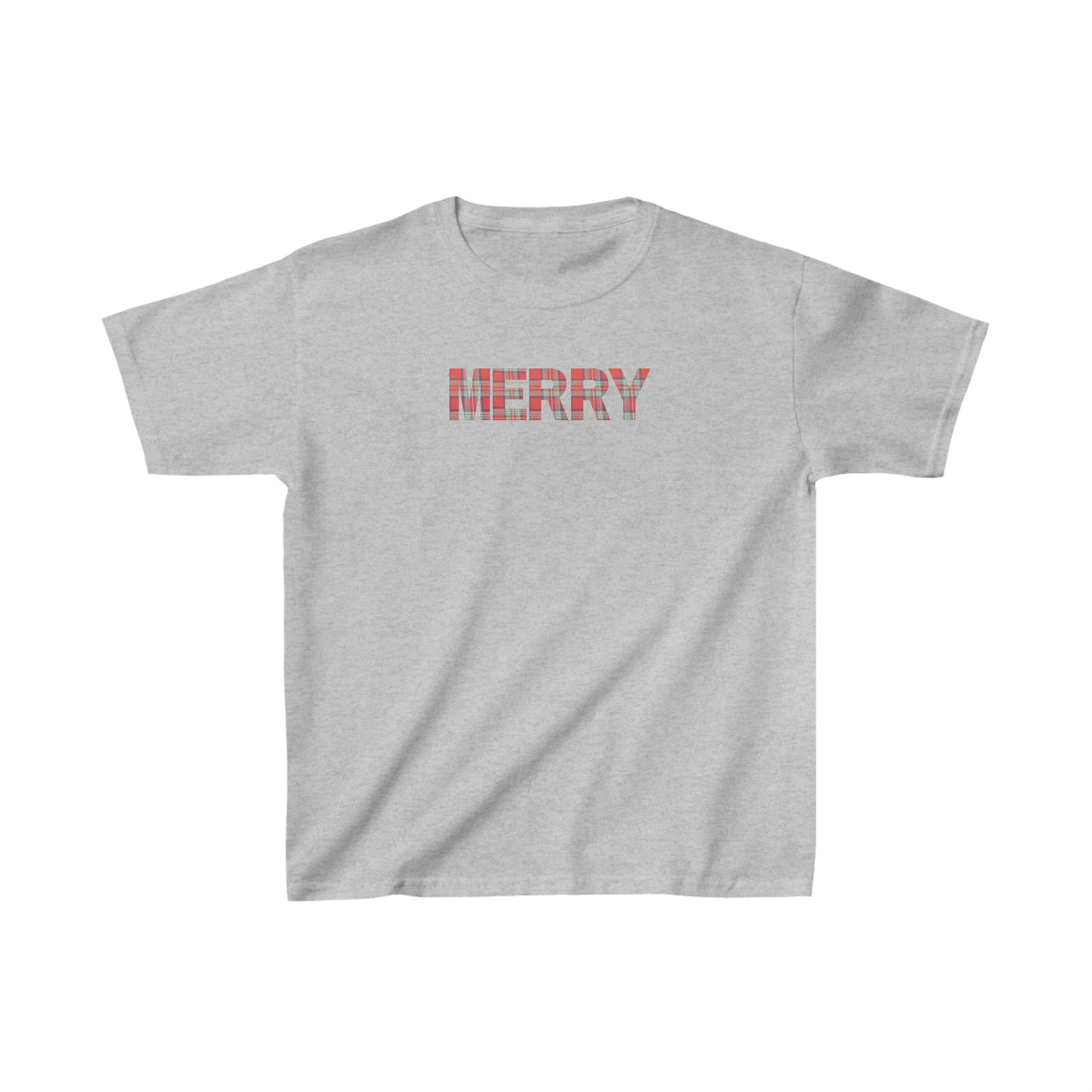 Merry Plaid Kids Heavy Cotton Tee