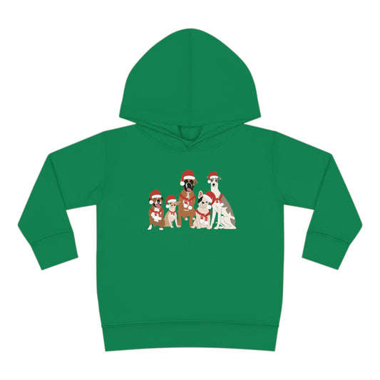 Santa Dogs Toddler Pullover Fleece Hoodie