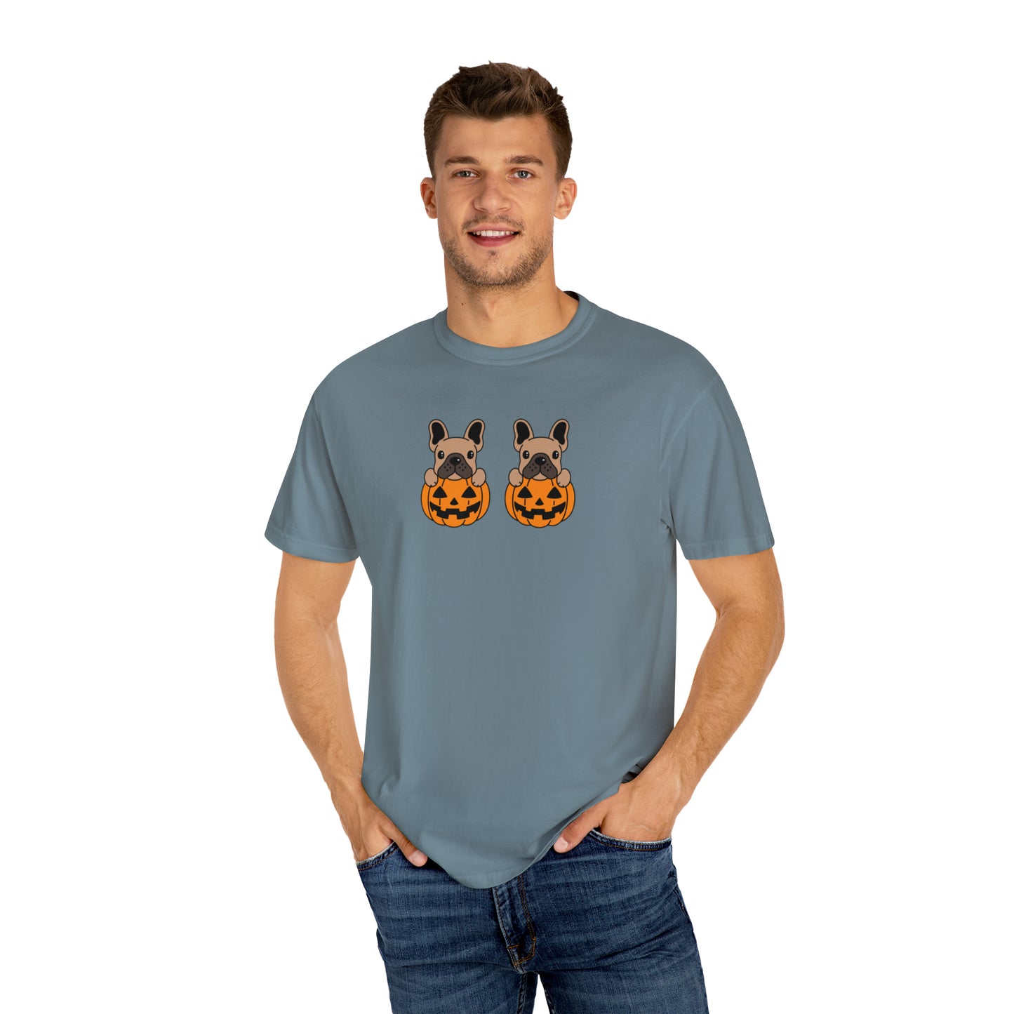 Doggie Pumpkins Unisex Garment-Dyed T-shirt