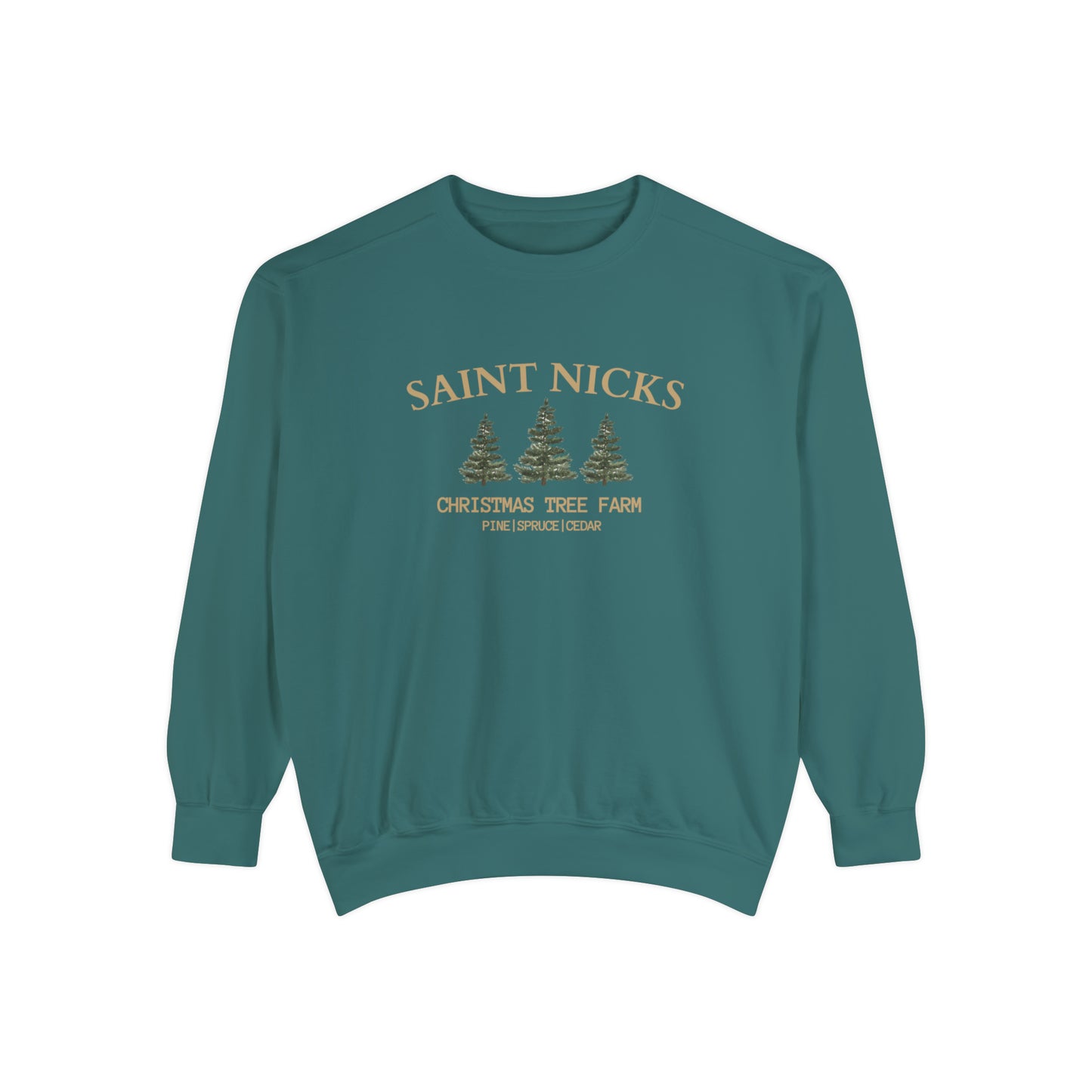 Saints Nicks Christmas Unisex Garment-Dyed Sweatshirt