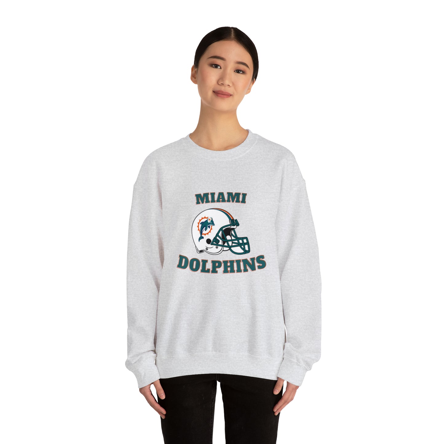 Miami Dolphins Unisex Heavy Blend Crewneck Sweatshirt