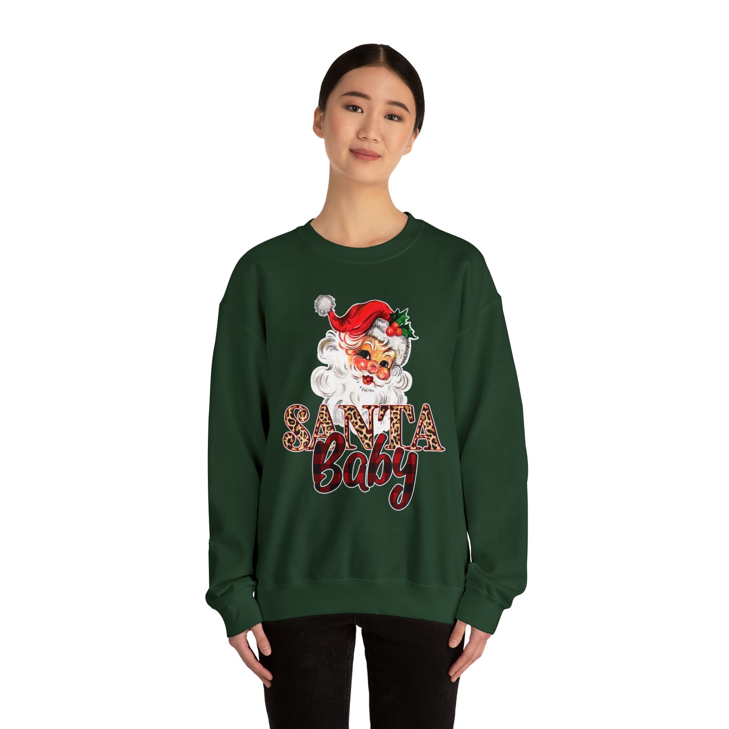 Santa Baby Vintage Santa Unisex Heavy Blend Crewneck Sweatshirt