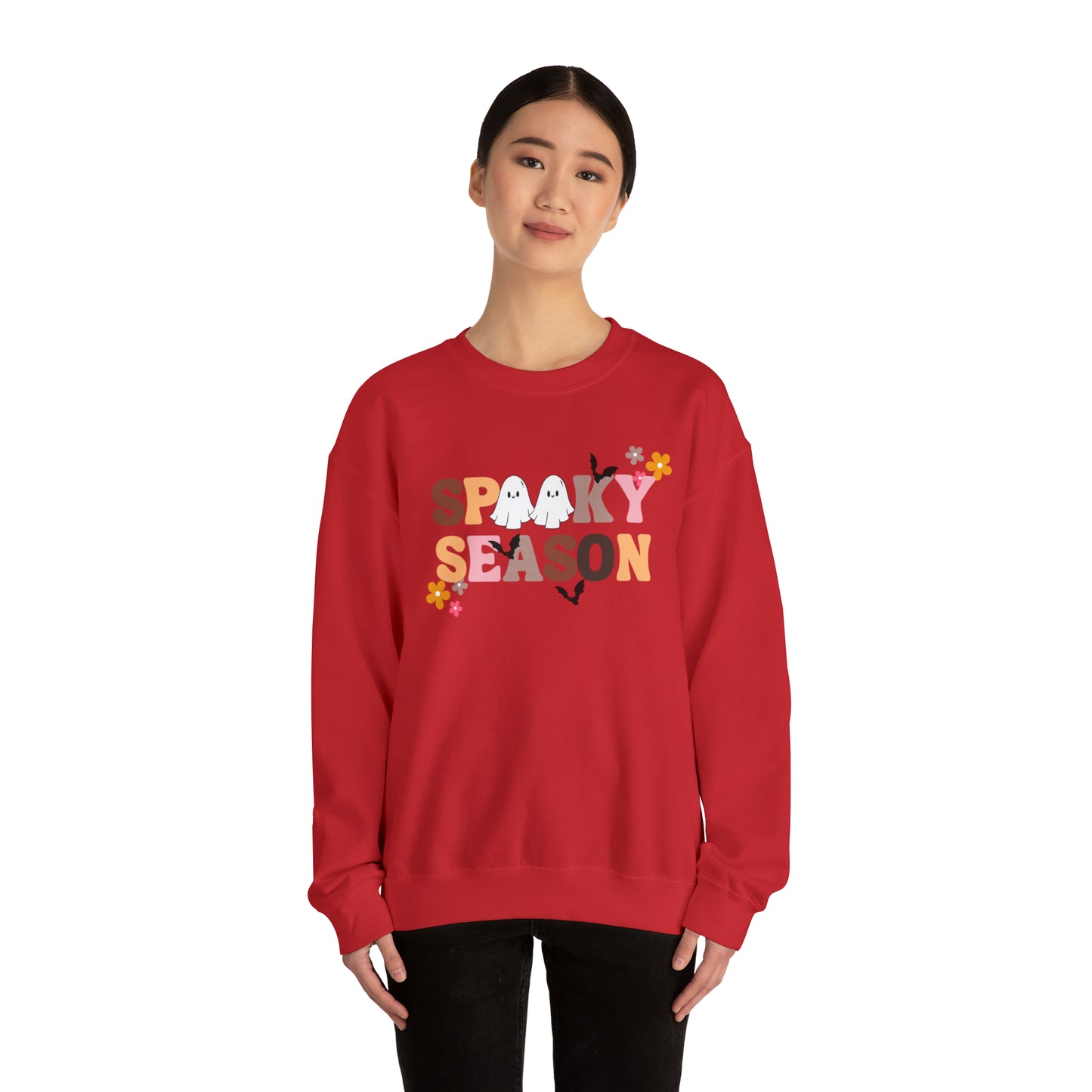 Spooky Season Ghosts Unisex Heavy Blend Crewneck Sweatshirt