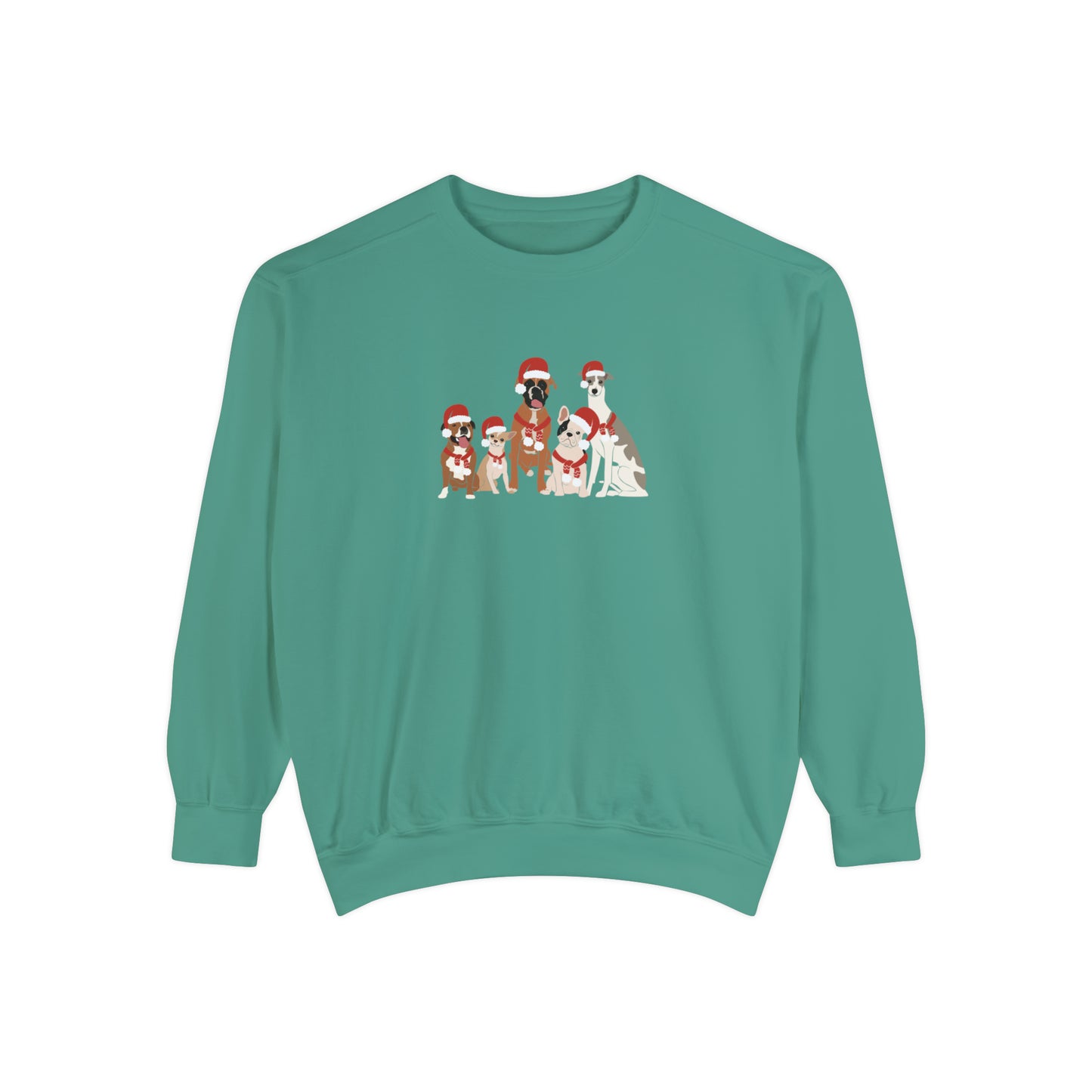 Santa Doggies Unisex Garment-Dyed Sweatshirt