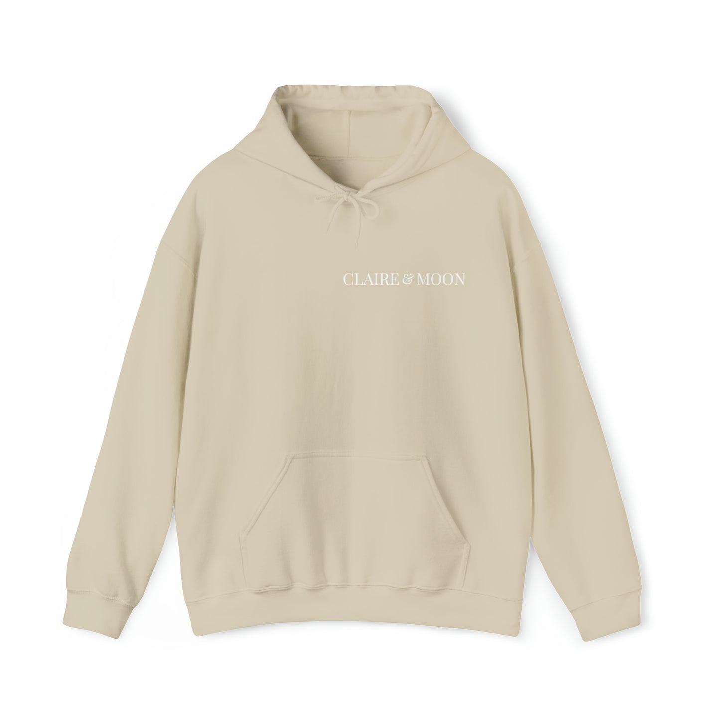 Claireandmoon White Logo Unisex Heavy Blend™ Hooded Sweatshirt