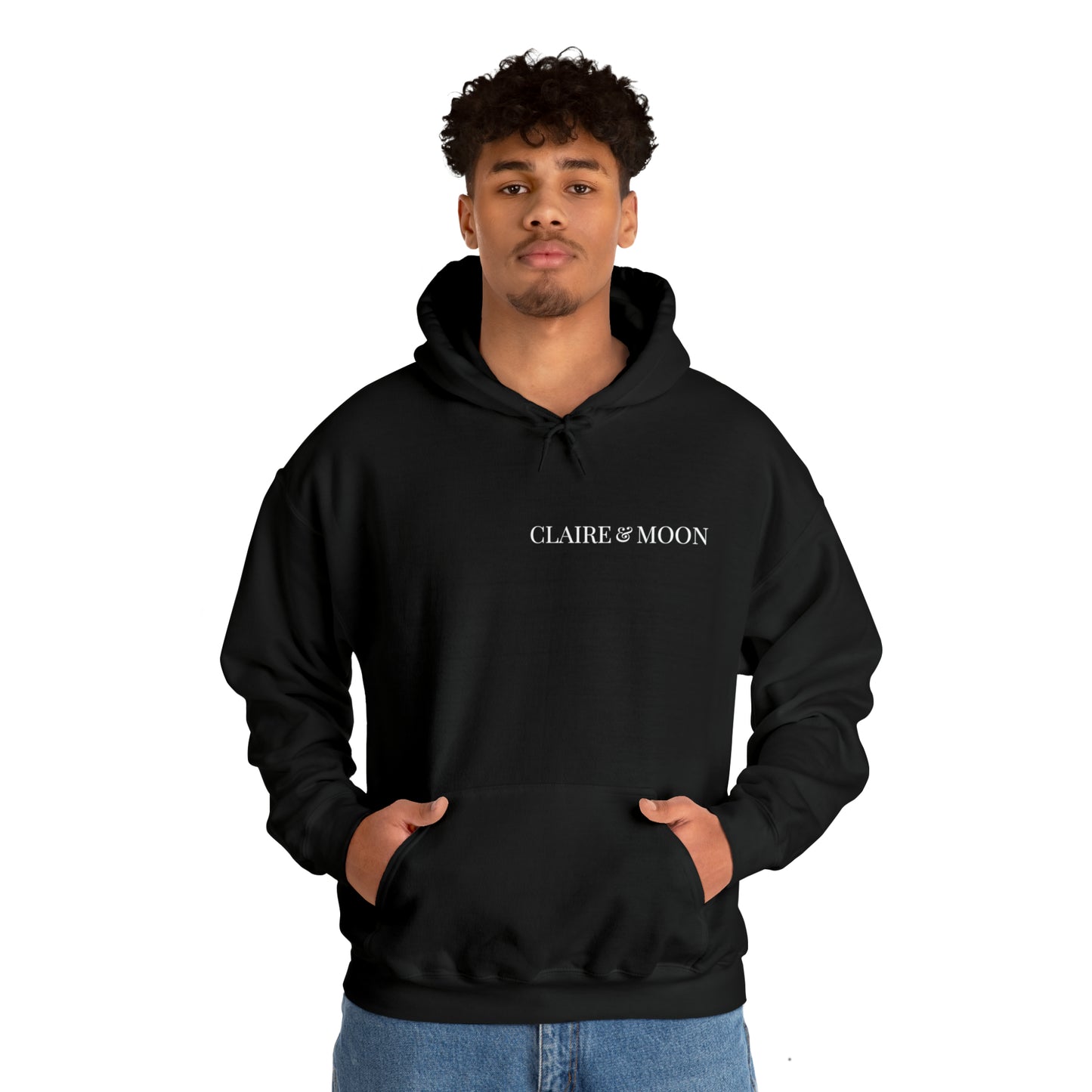 Claireandmoon White Logo Unisex Heavy Blend™ Hooded Sweatshirt