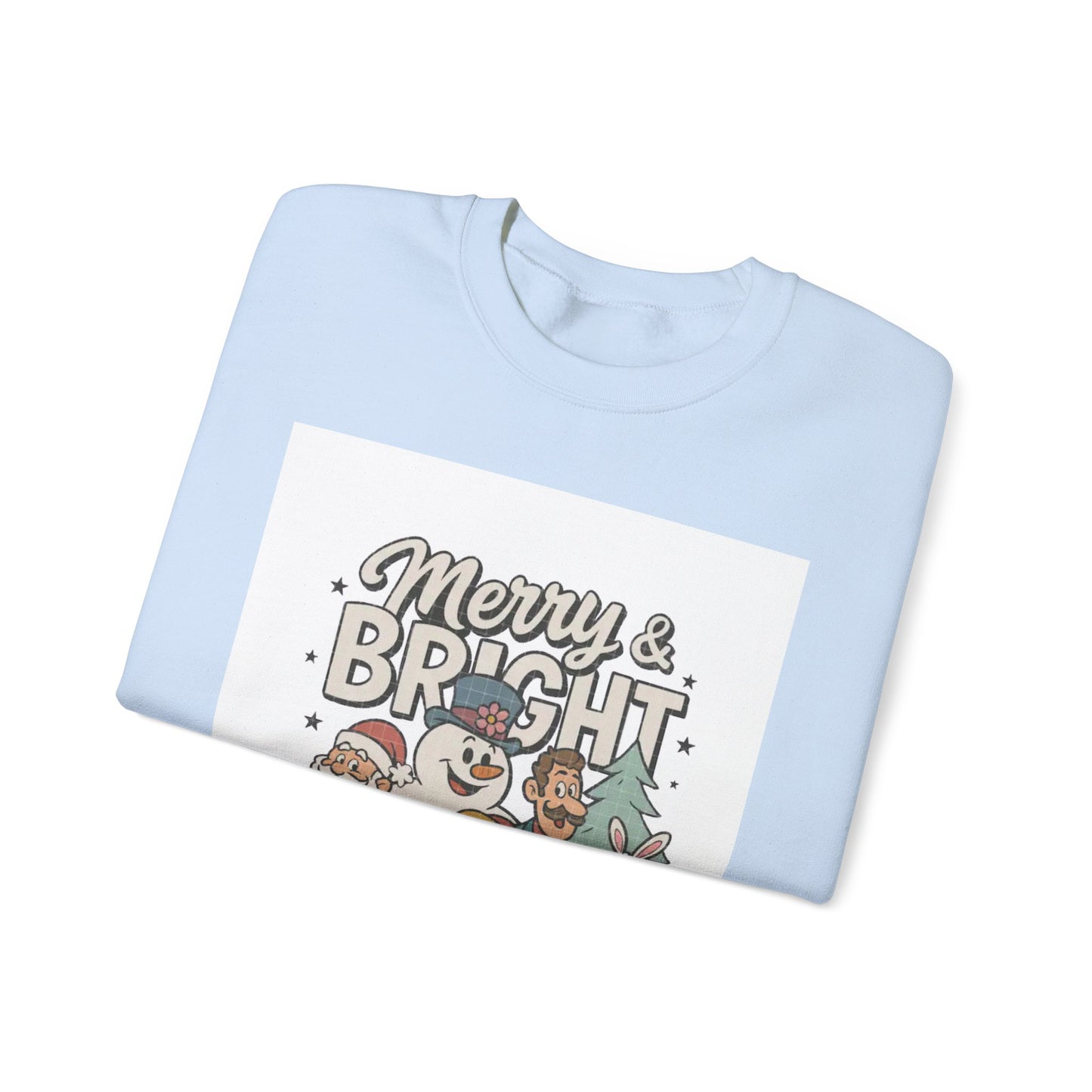 Merry & Bright Holiday Sweatshirt, Christmas Crewneck, Festive Gifts, Unisex Sweater, Cozy Winter Apparel, Holiday Celebrations