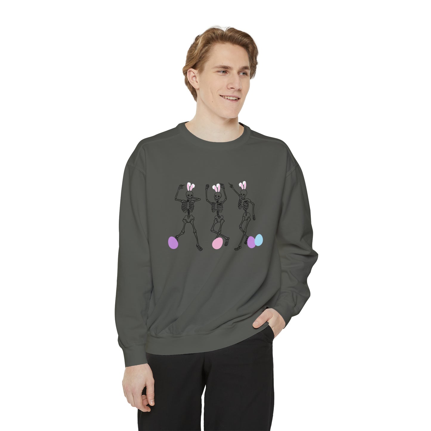 Skeleton Easter Comfort Colors Unisex Sweatshirt