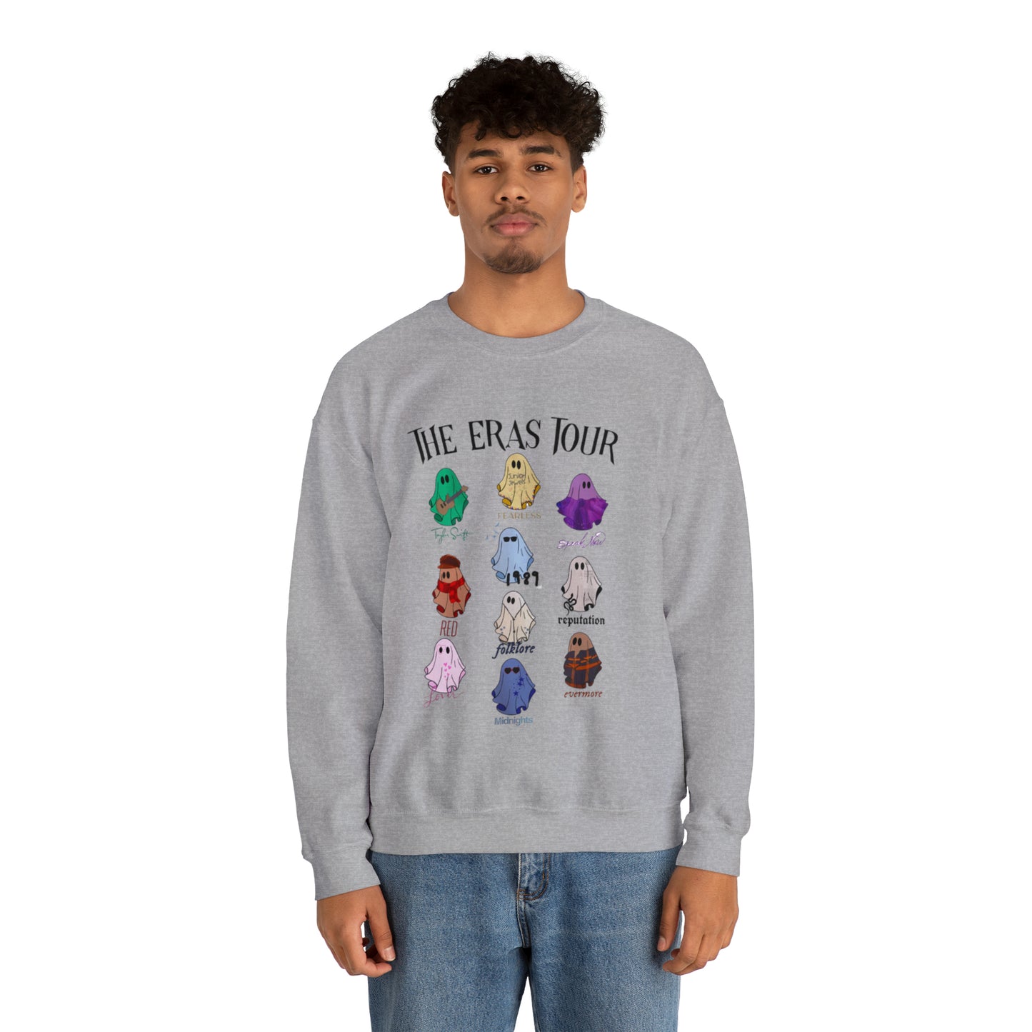 Taylor Swift Ghost Eras Tour Unisex Heavy Blend  Crewneck Sweatshirt