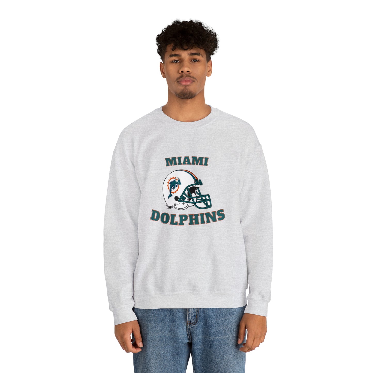 Miami Dolphins Unisex Heavy Blend Crewneck Sweatshirt