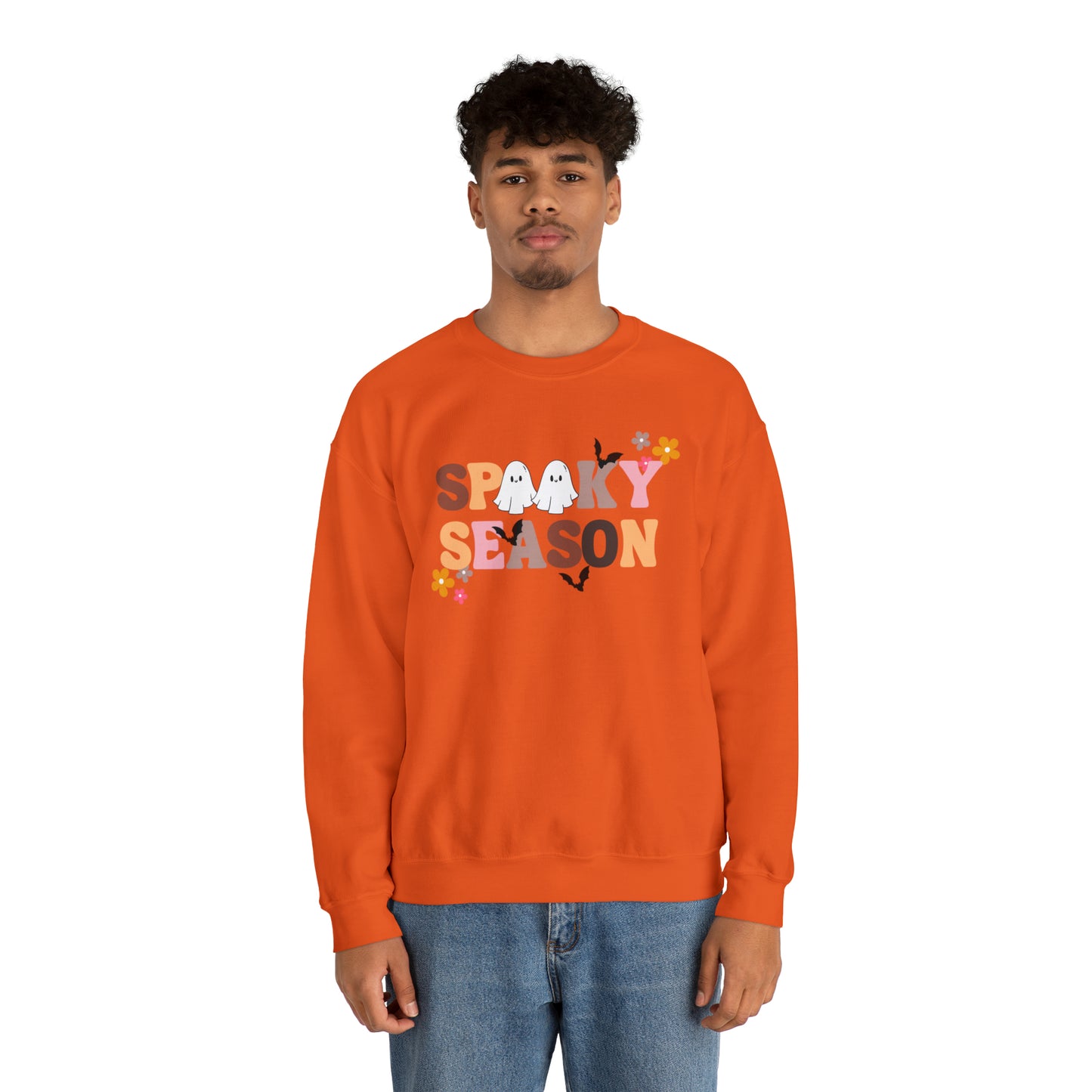 Spooky Season Ghosts Unisex Heavy Blend Crewneck Sweatshirt