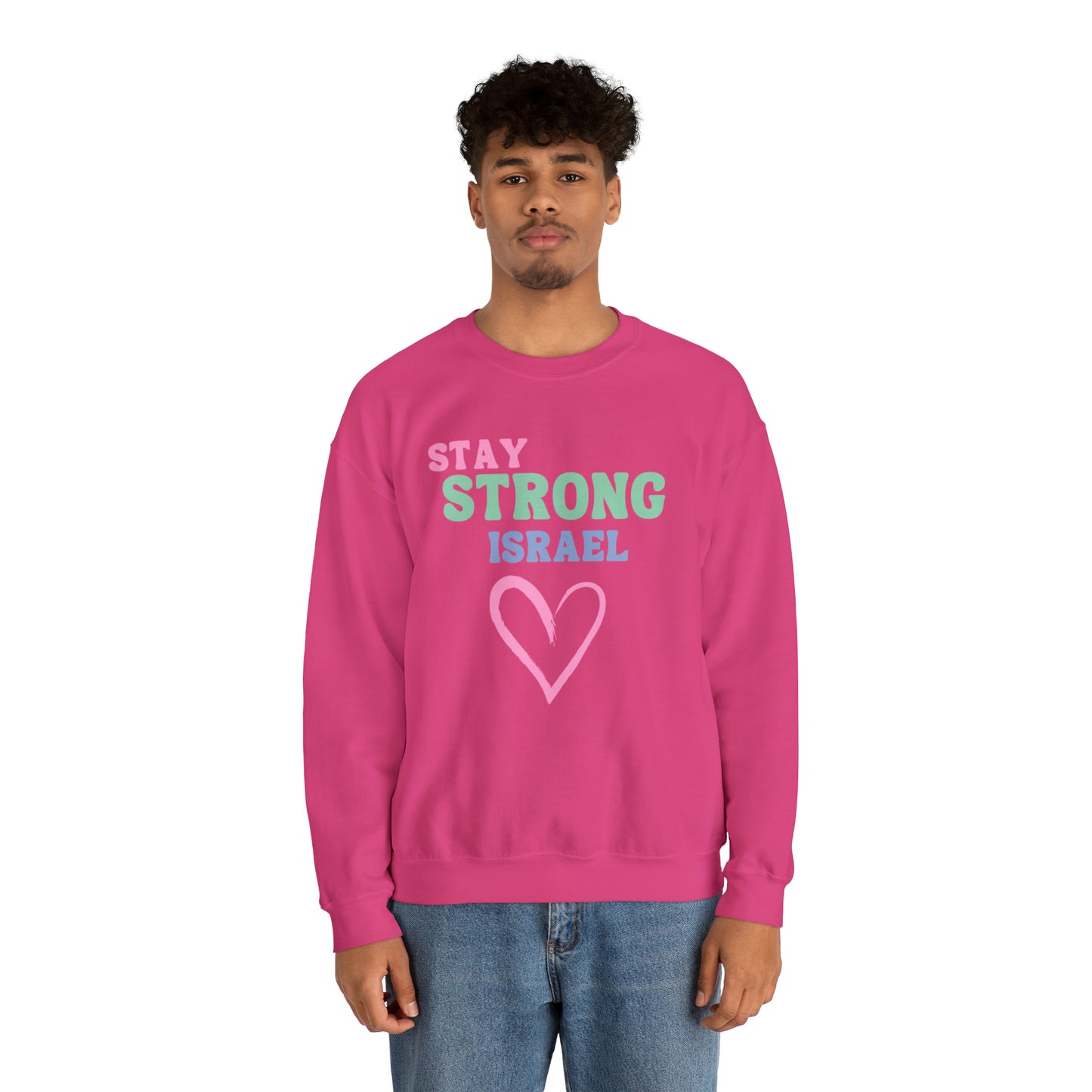 Stay Strong Israel Unisex Heavy Blend Crewneck Sweatshirt