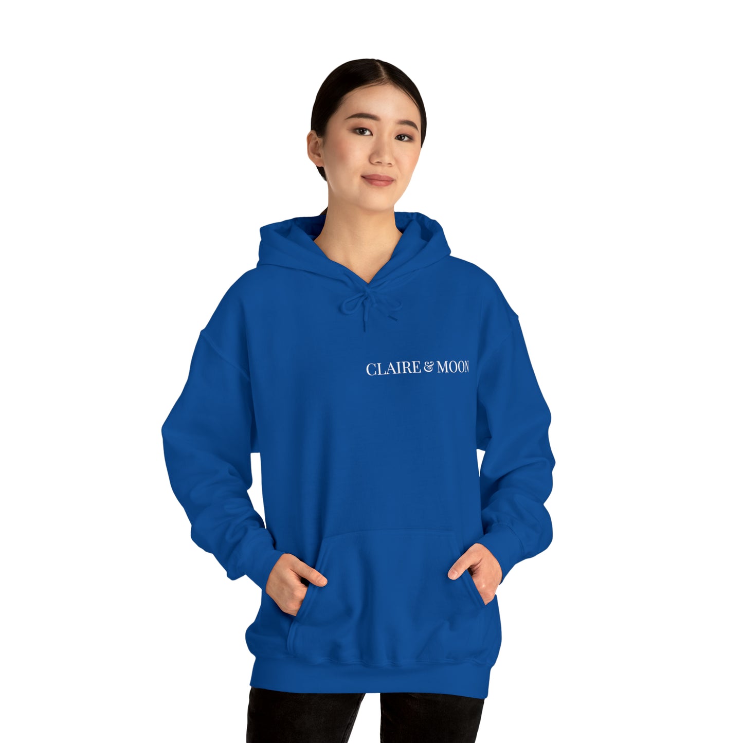 Claireandmoon White Logo Unisex Heavy Blend™ Hooded Sweatshirt