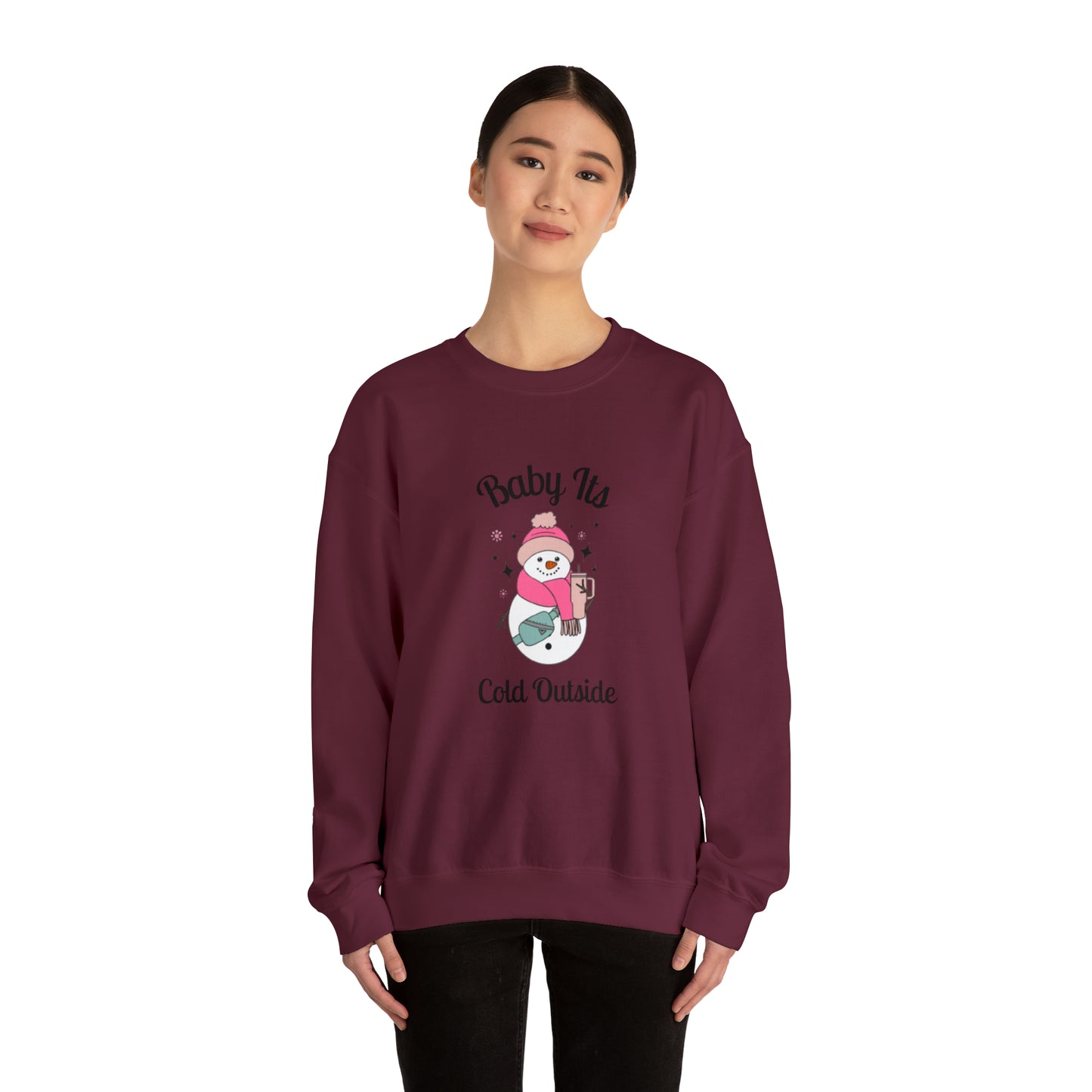 Baby Its Cold Outside Snowman Stanley Unisex Heavy Blend Crewneck Sweatshirt