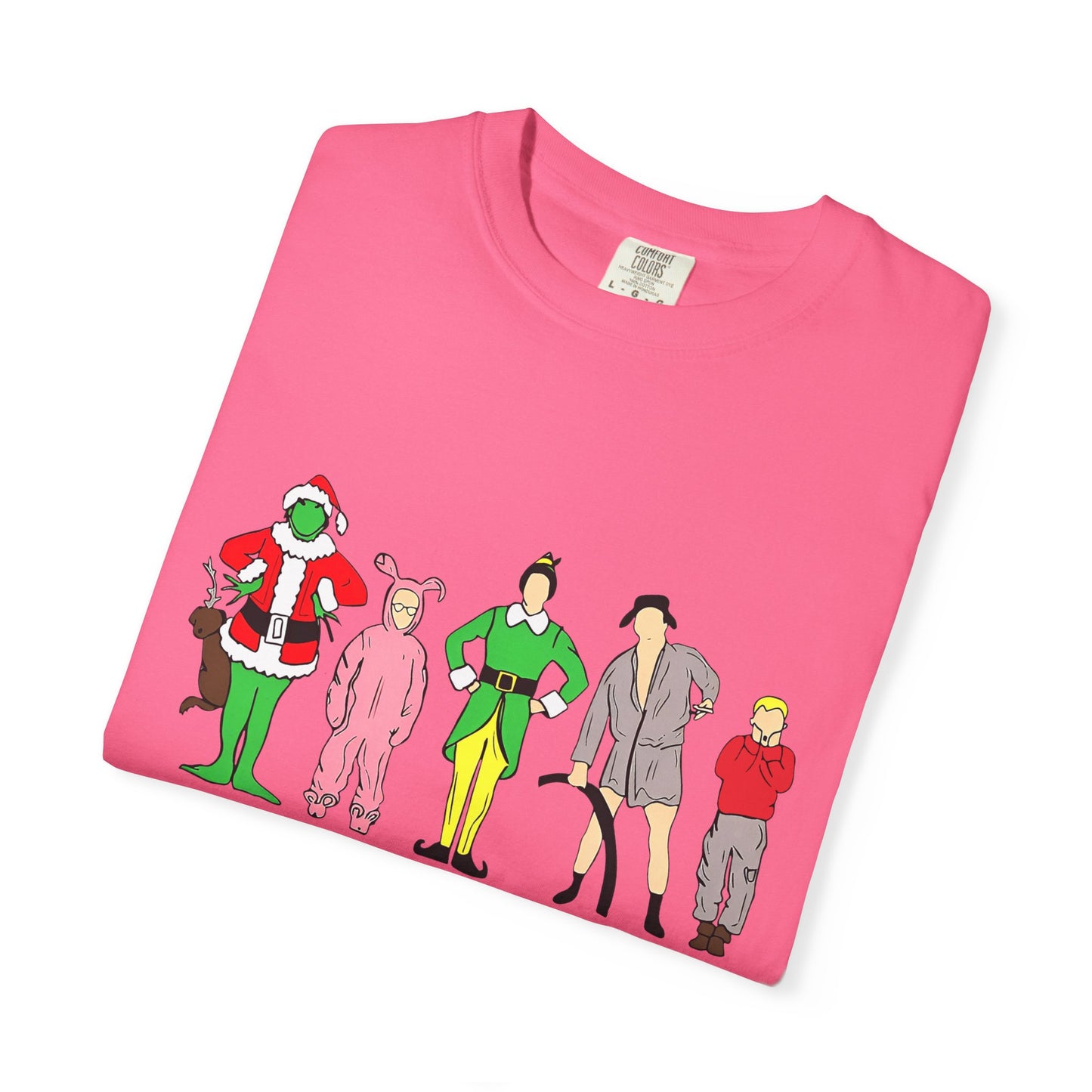 Friends Character Holiday T-shirt | Unisex Christmas Apparel, Gift for Friends Lovers, Casual Outfit, Seasonal Wear, Fan Merchandise