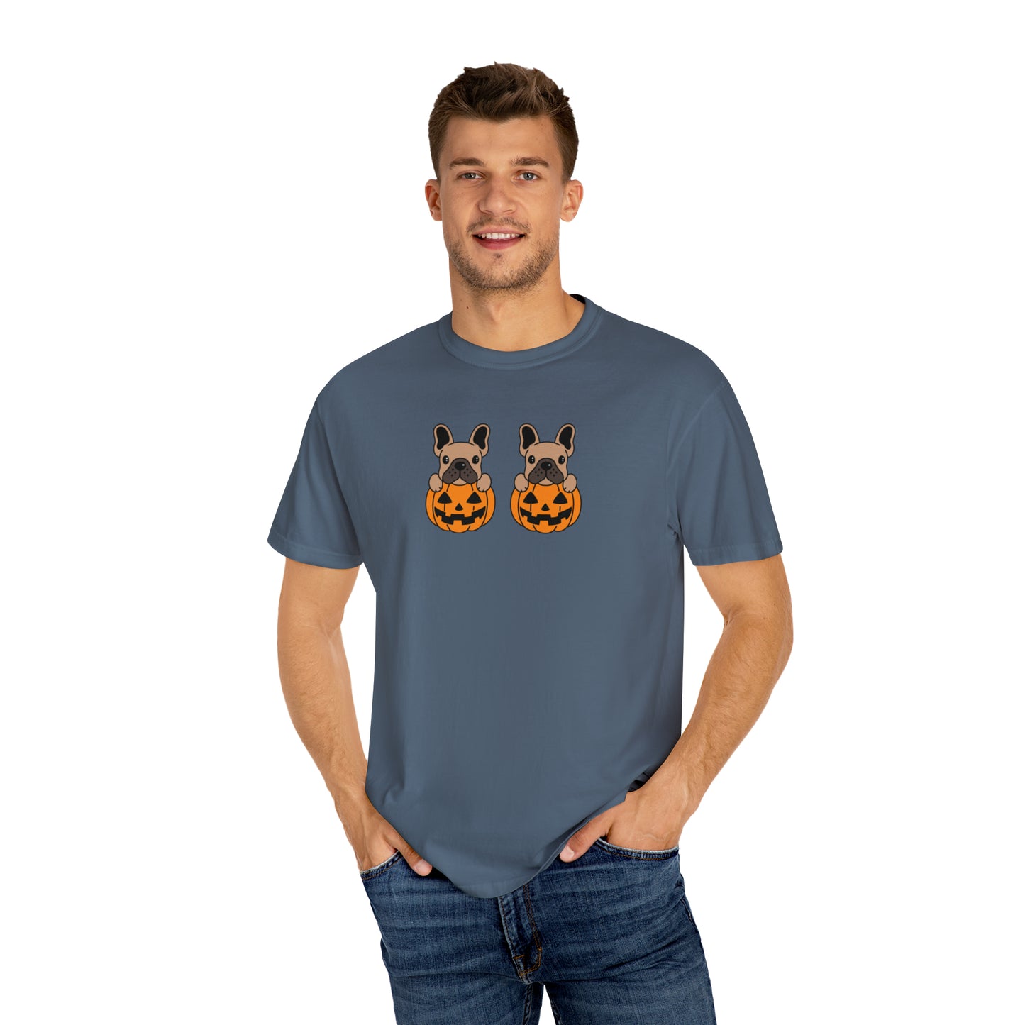 Doggie Pumpkins Unisex Garment-Dyed T-shirt