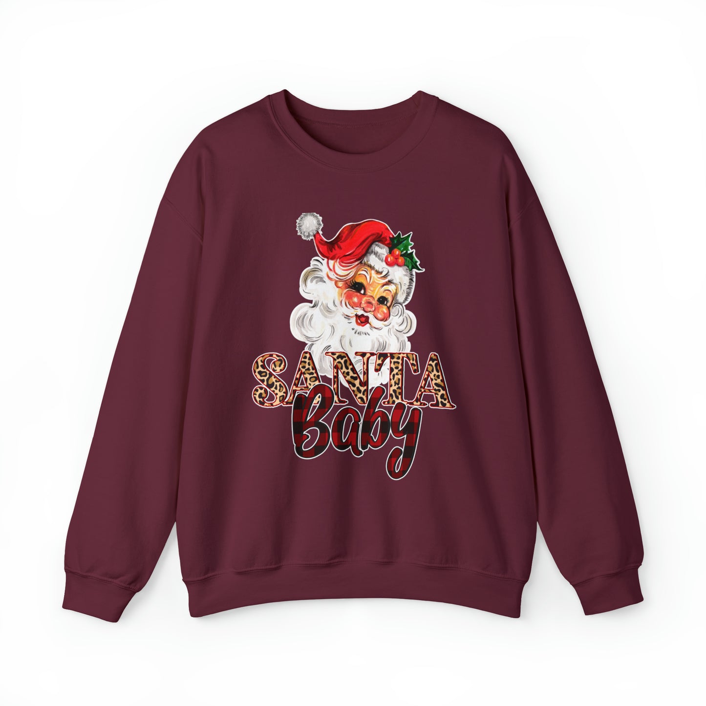 Santa Baby Vintage Santa Unisex Heavy Blend Crewneck Sweatshirt