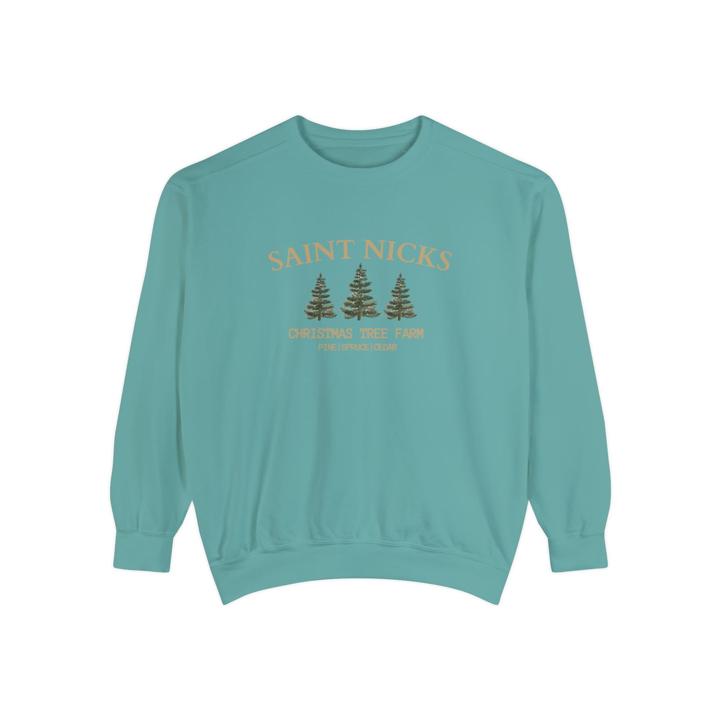 Saints Nicks Christmas Unisex Garment-Dyed Sweatshirt