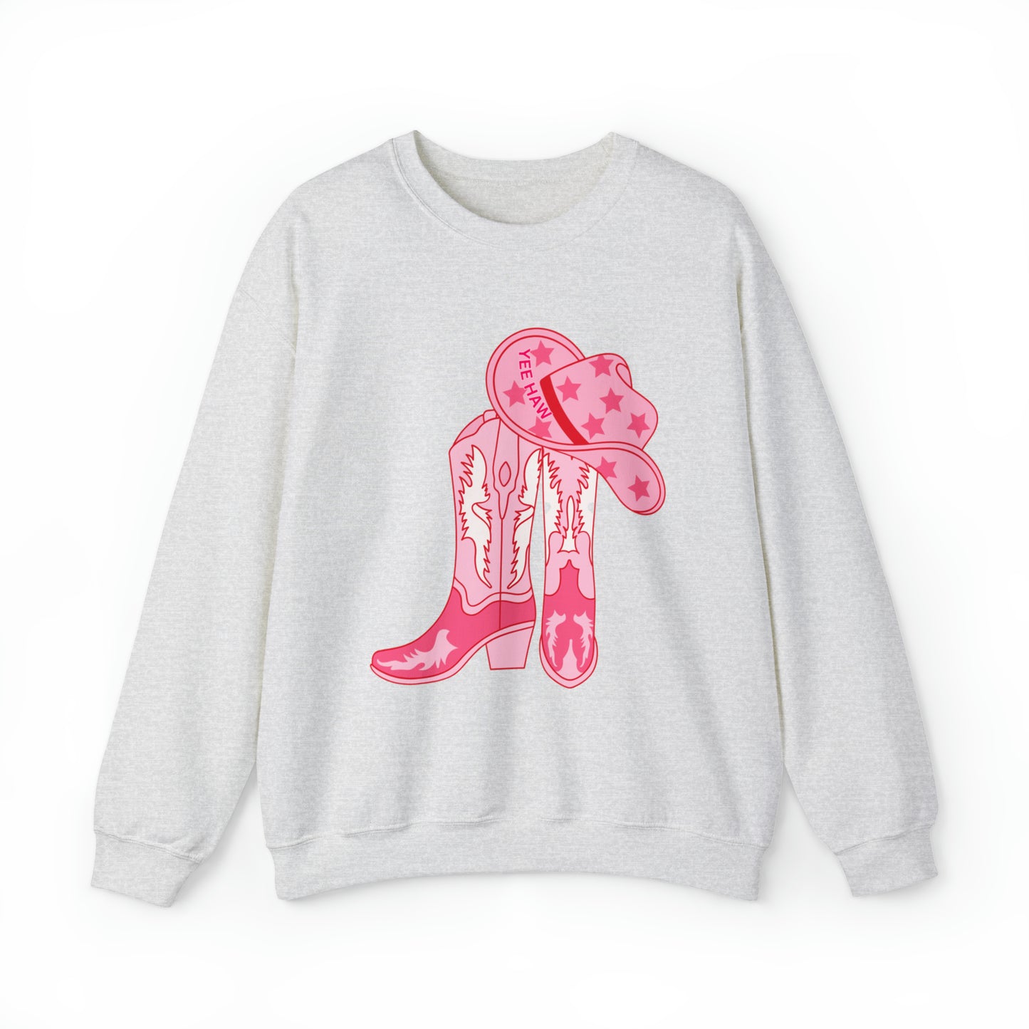 Yeehaw Cowgirl Boots Unisex Heavy Blend Crewneck Sweatshirt
