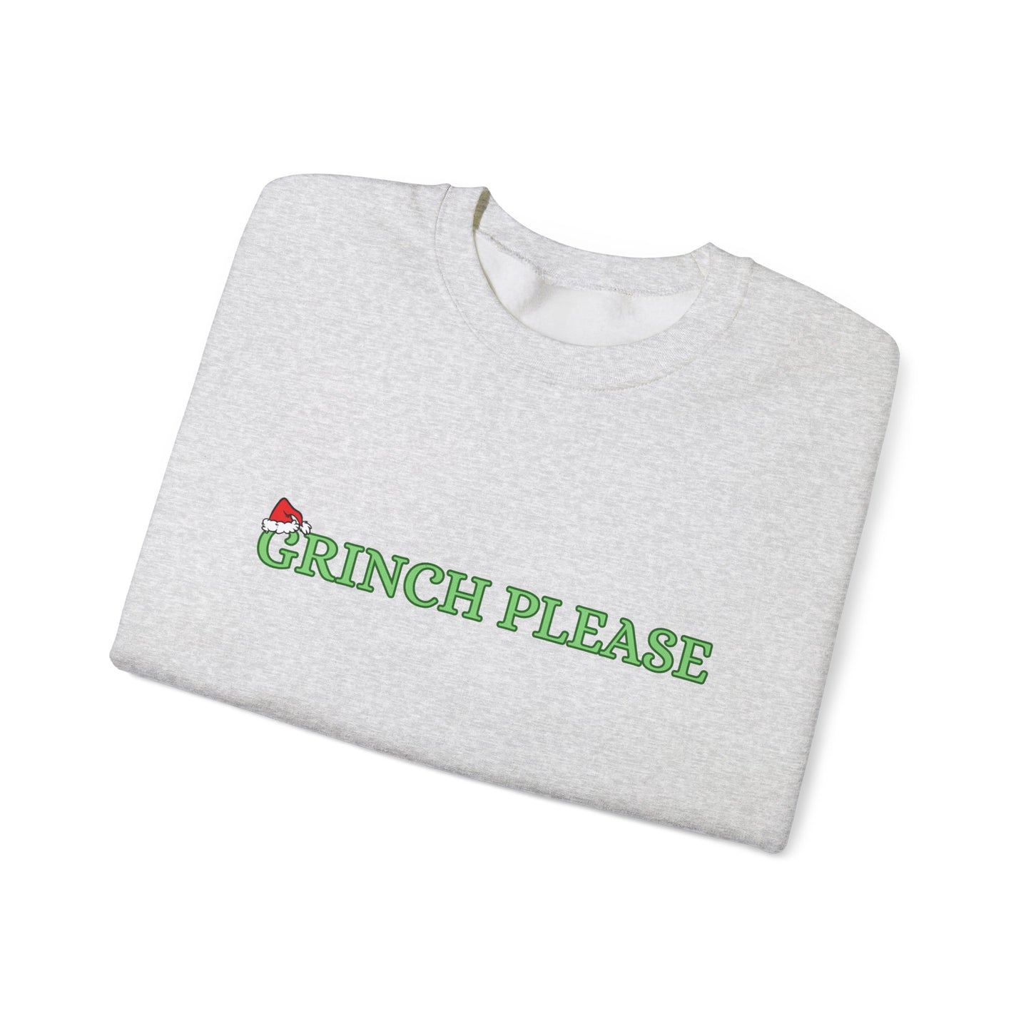 Grinch Please Gildan, Christmas Gift, Cozy Crewneck, Holiday Apparel, Unisex Sweatshirt, Trendy Winter Fashion