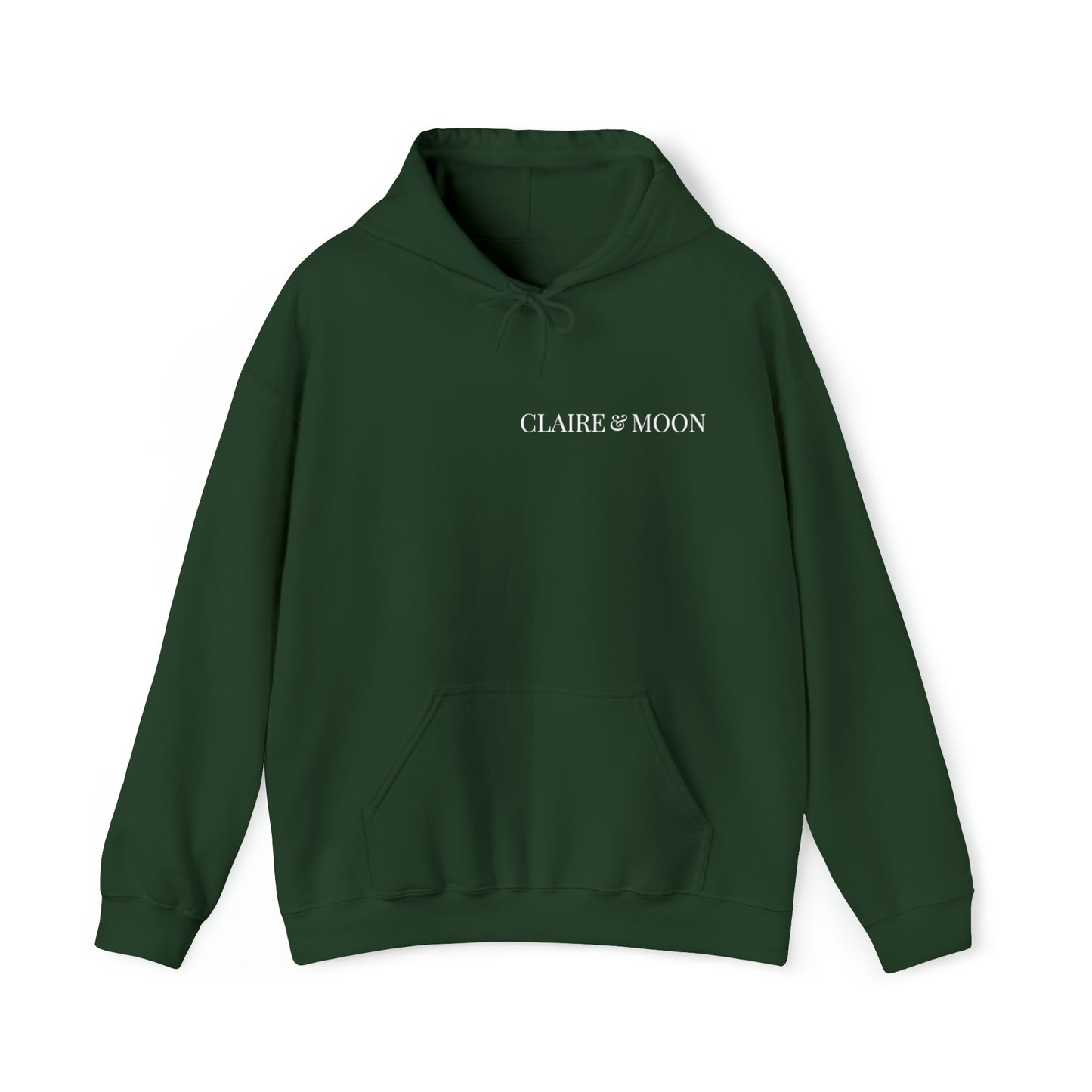 Claireandmoon White Logo Unisex Heavy Blend™ Hooded Sweatshirt