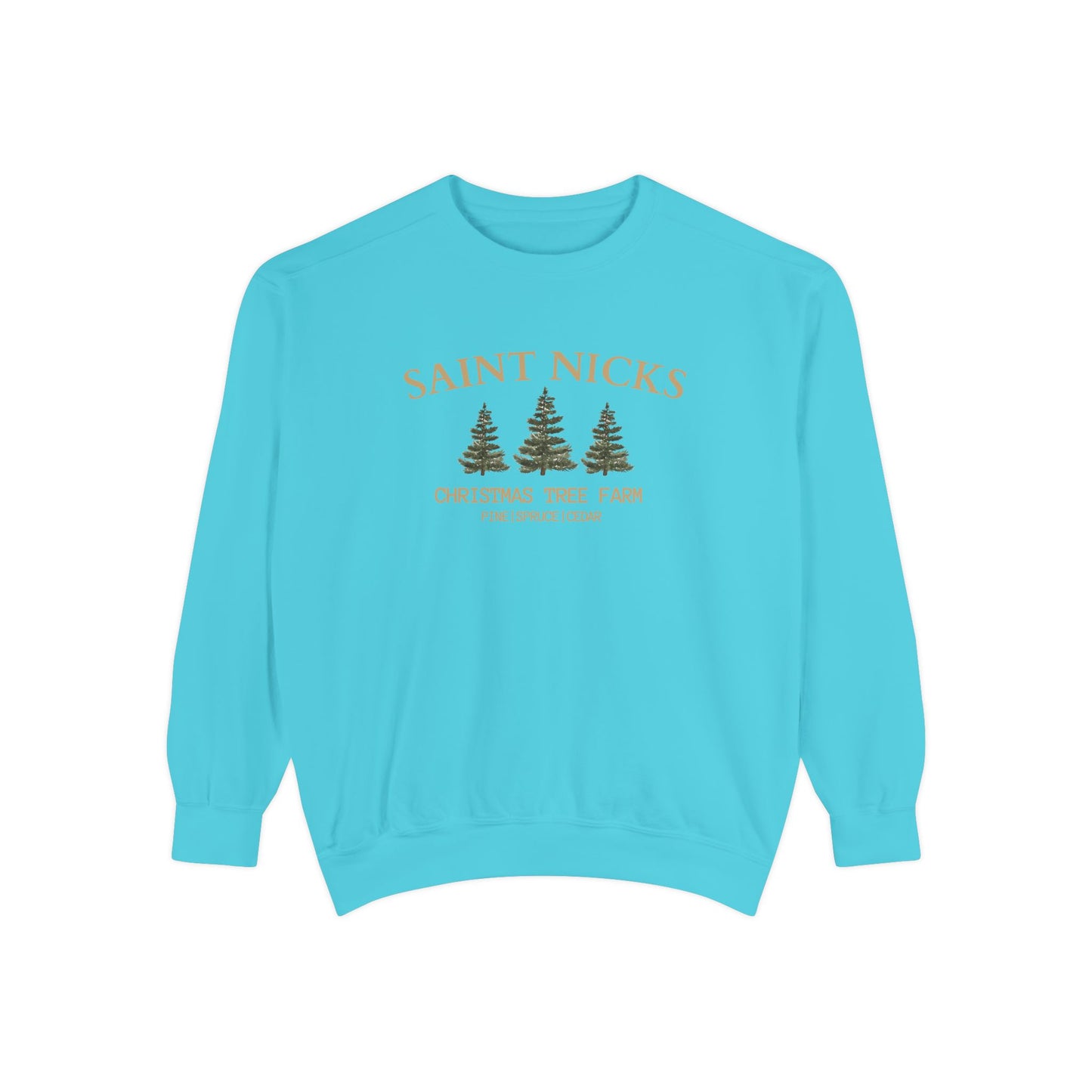 Saints Nicks Christmas Unisex Garment-Dyed Sweatshirt