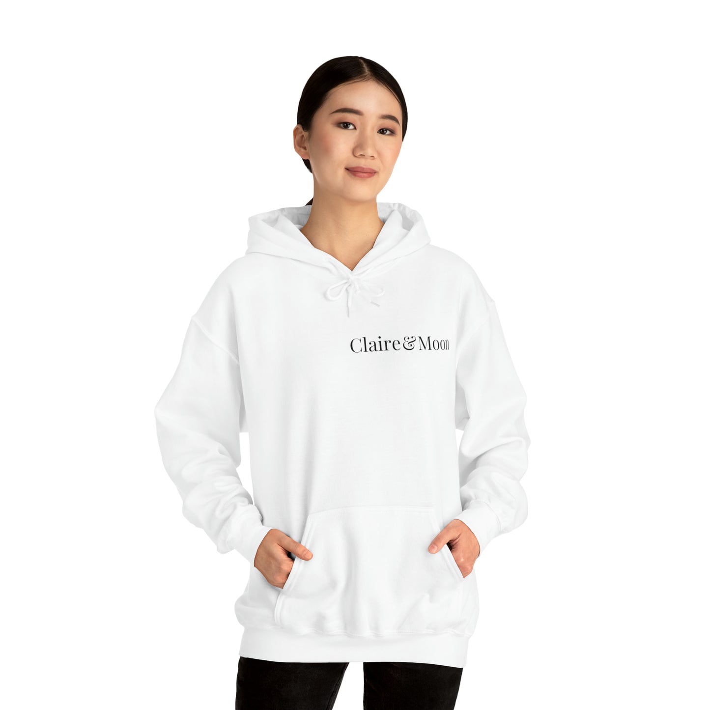Claireandmoon Black Logo Unisex Heavy Blend™ Hooded Sweatshirt