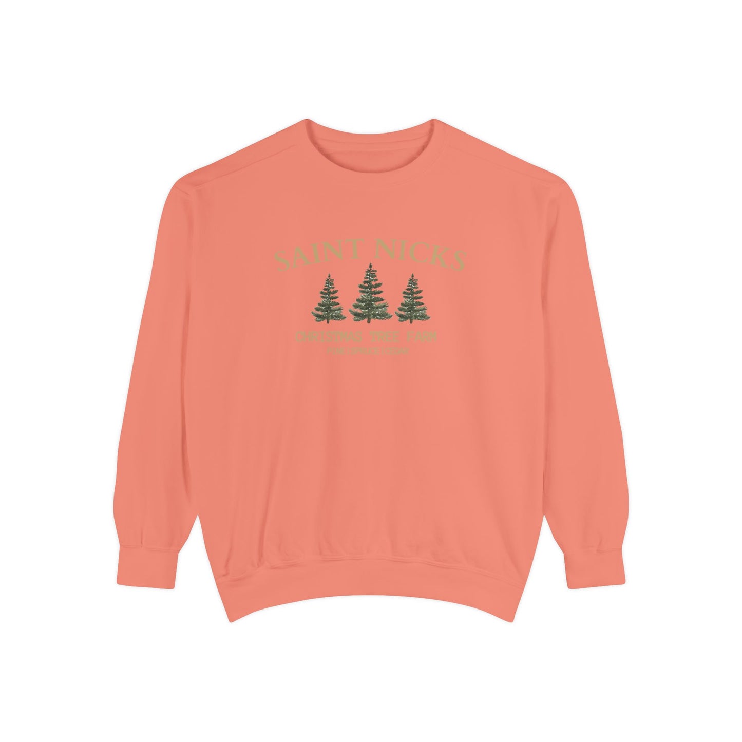 Saints Nicks Christmas Unisex Garment-Dyed Sweatshirt