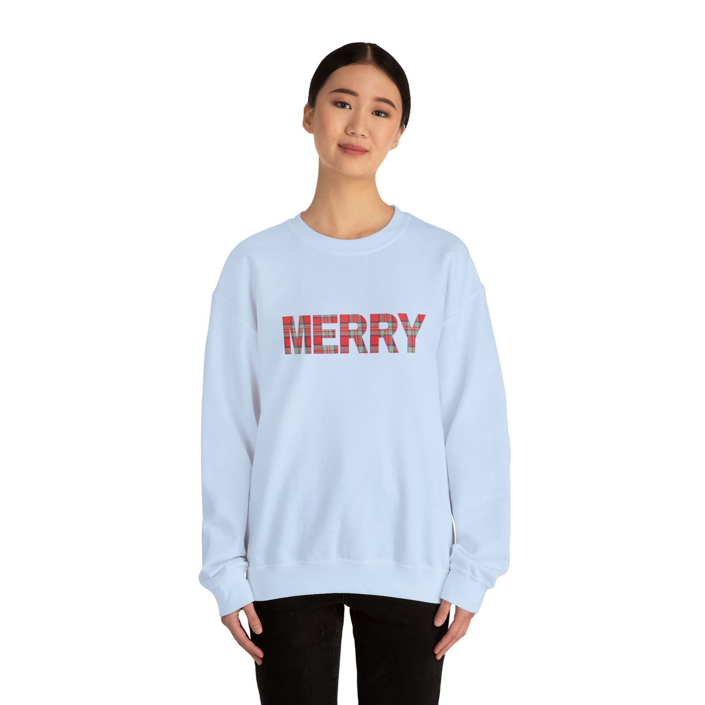 Merry Plaid Unisex Heavy Blend Crewneck Sweatshirt