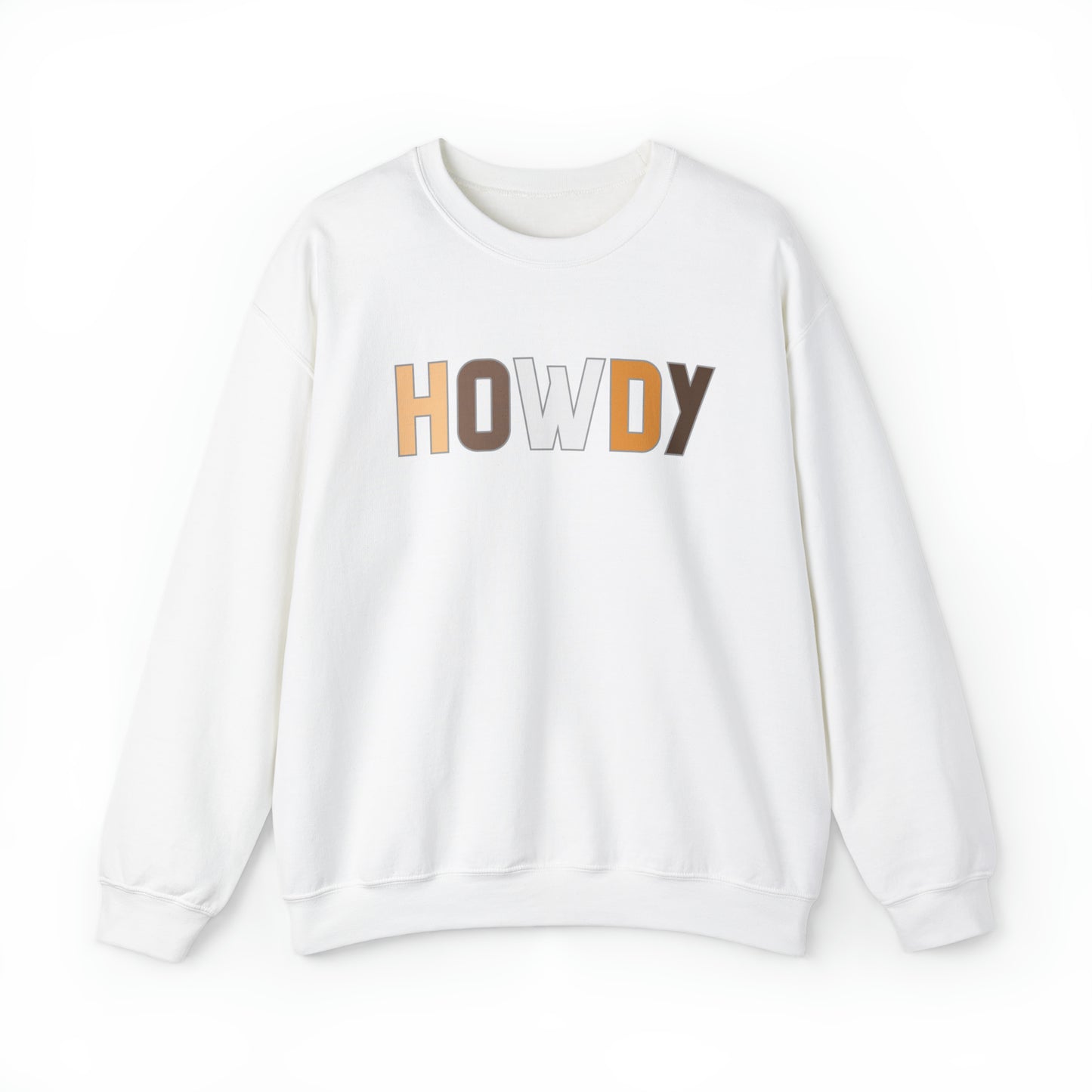 Howdy Beige Unisex Heavy Blend Crewneck Sweatshirt