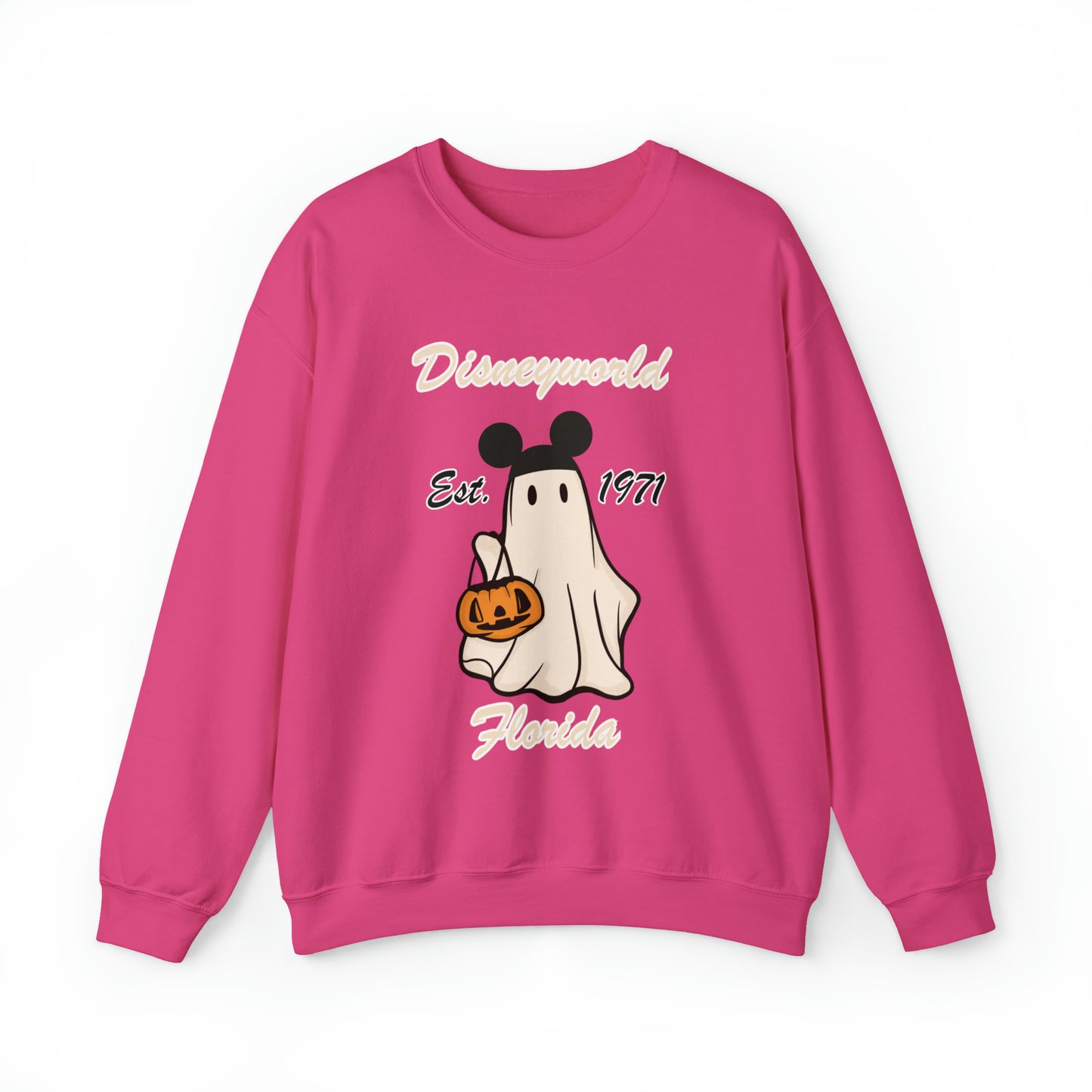Disney World Ghost Mickey Unisex Heavy Blend Crewneck Sweatshirt