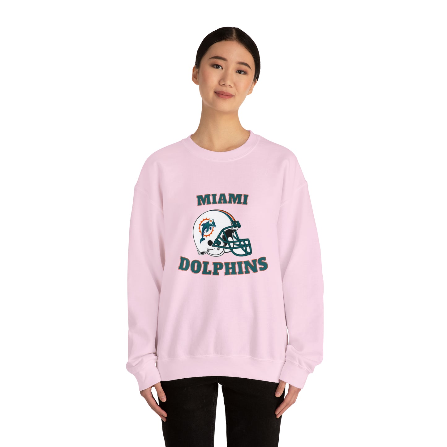 Miami Dolphins Unisex Heavy Blend Crewneck Sweatshirt