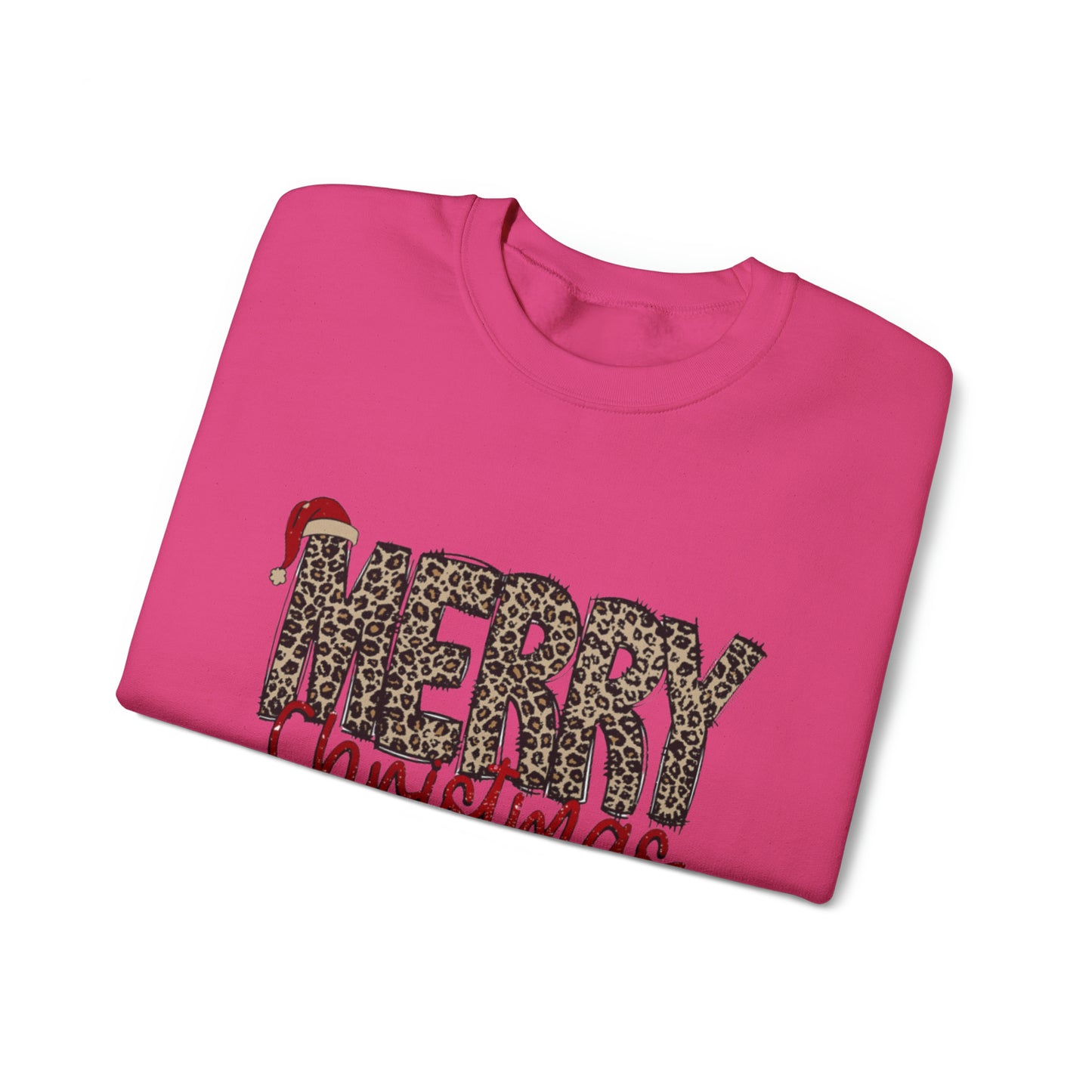 Merry Christmas Cheetah Unisex Sweatshirt