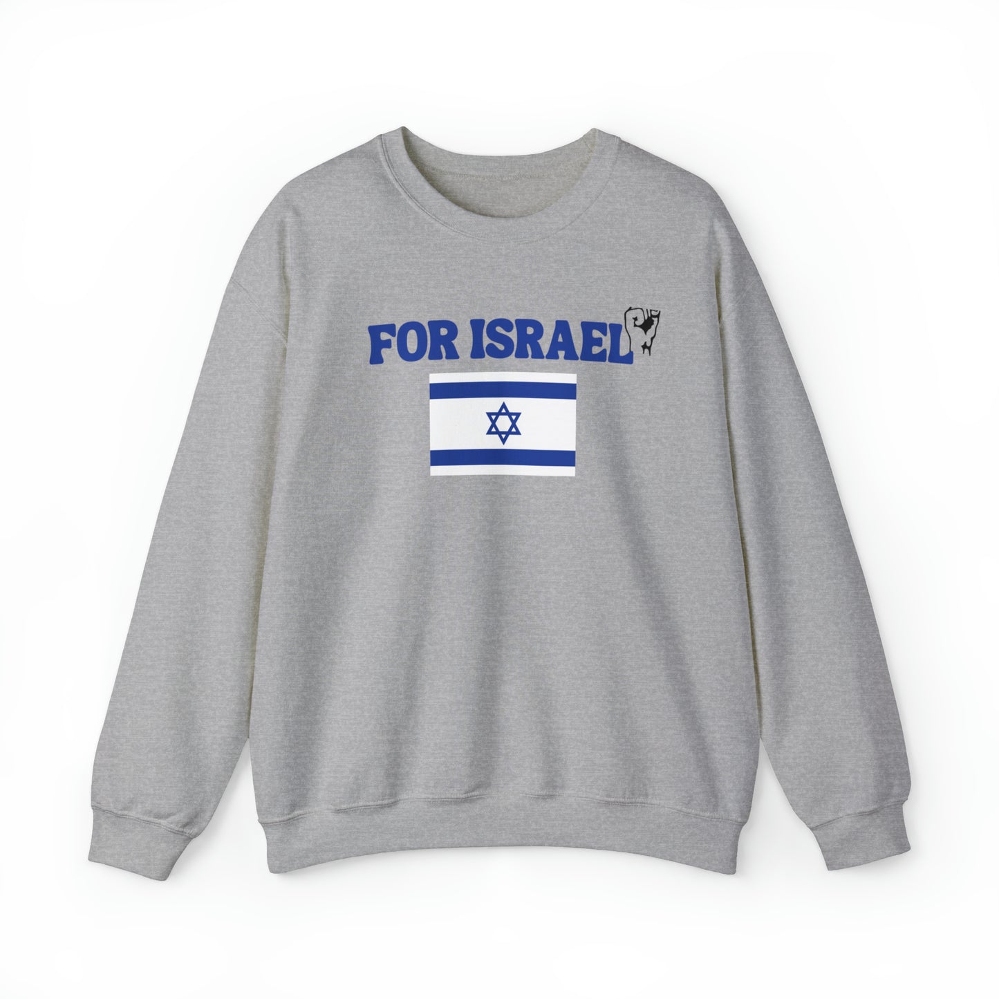 For Israel Unisex Heavy Blend Crewneck Sweatshirt