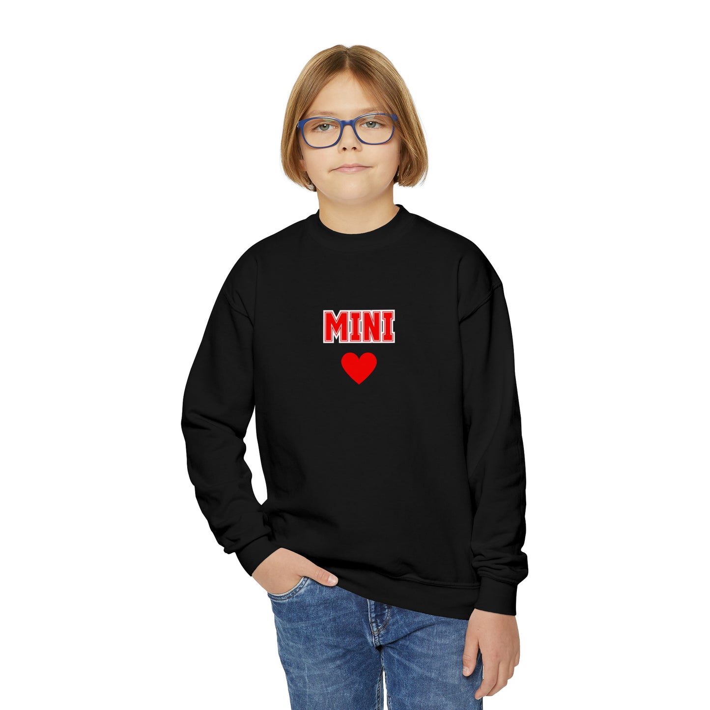 Mini valentines Youth Crewneck Sweatshirt