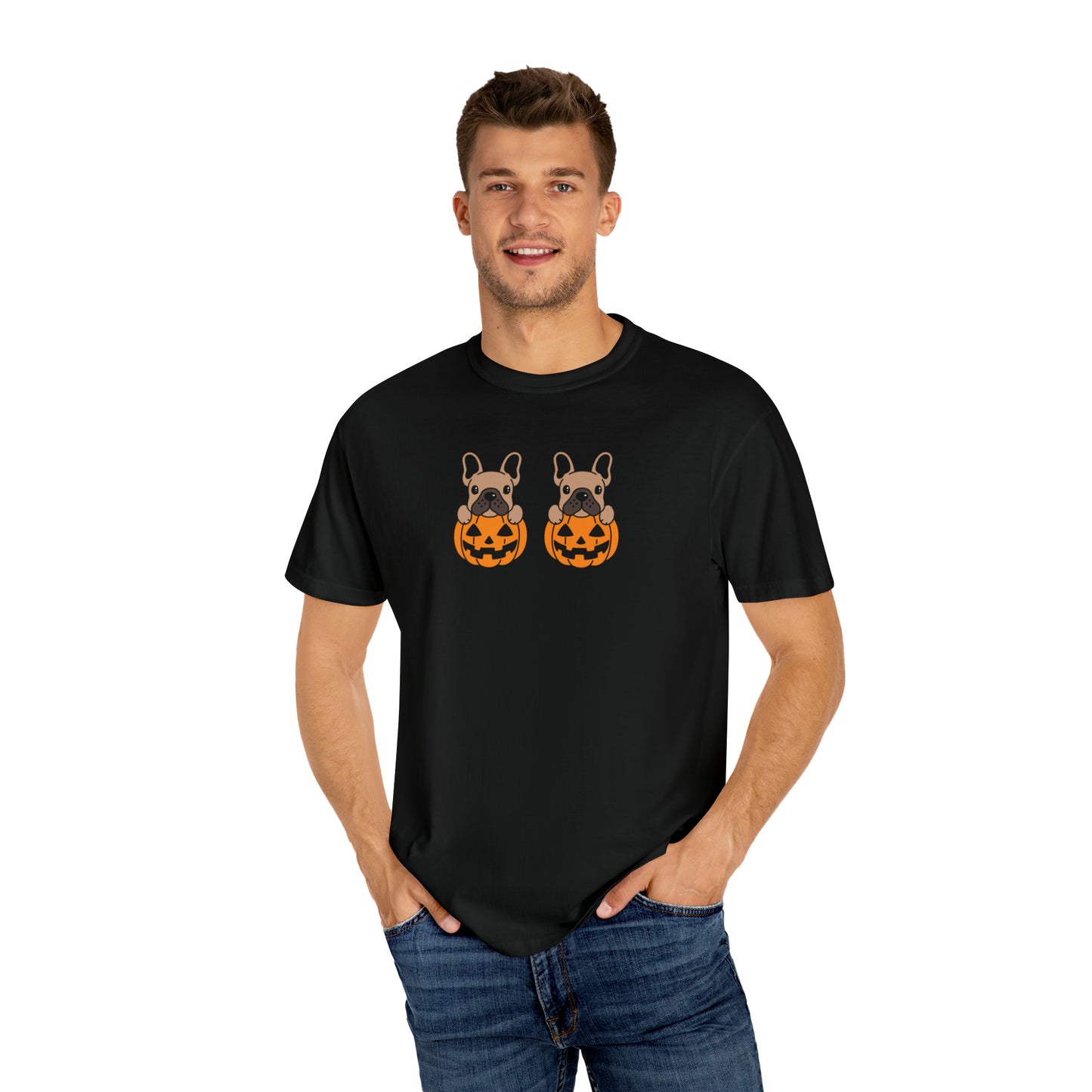 Doggie Pumpkins Unisex Garment-Dyed T-shirt
