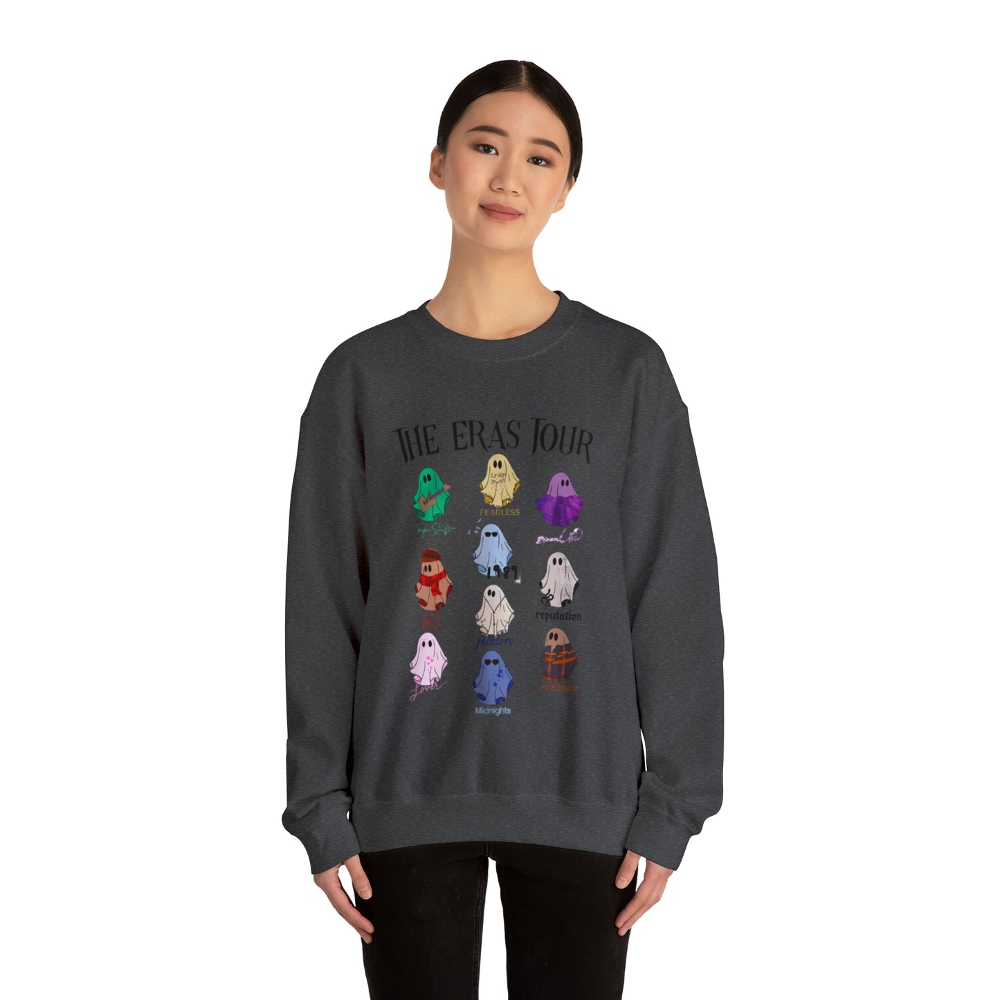 Taylor Swift Ghost Eras Tour Unisex Heavy Blend  Crewneck Sweatshirt