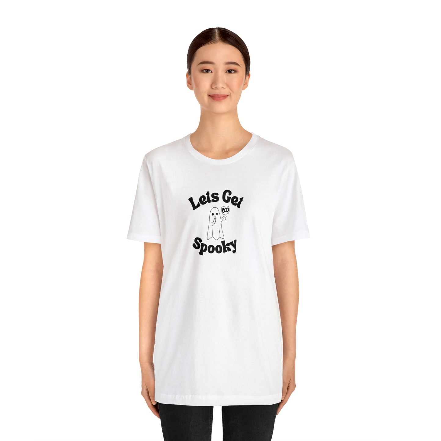 Lets Get Spooky Ghost Unisex Jersey Short Sleeve Tee