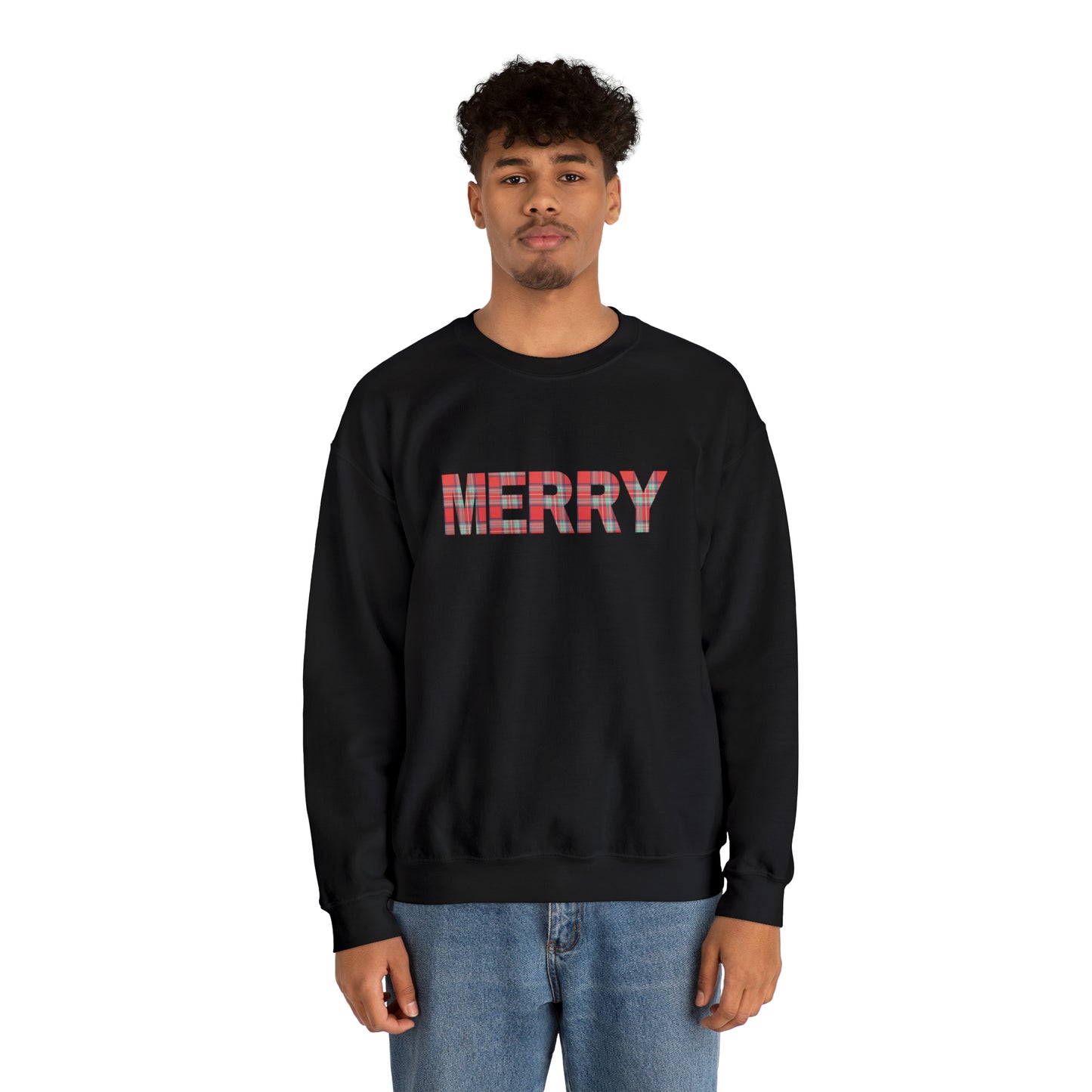Merry Plaid Unisex Heavy Blend Crewneck Sweatshirt
